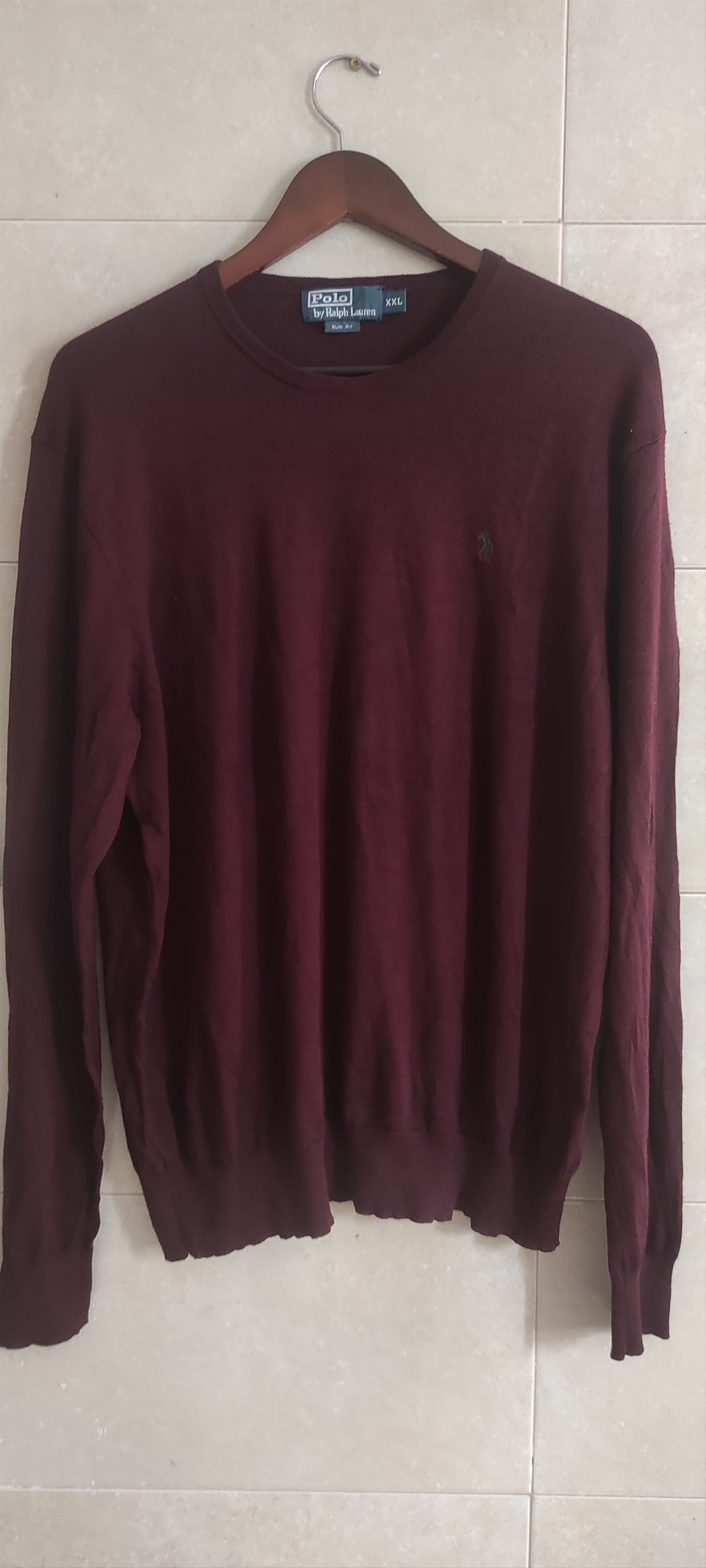 Polo Ralph Lauren Polo Ralph Lauren Knit Merino Red Wine Crew Neck Pullover Size US XL / EU 56 / 4 - 3 Thumbnail