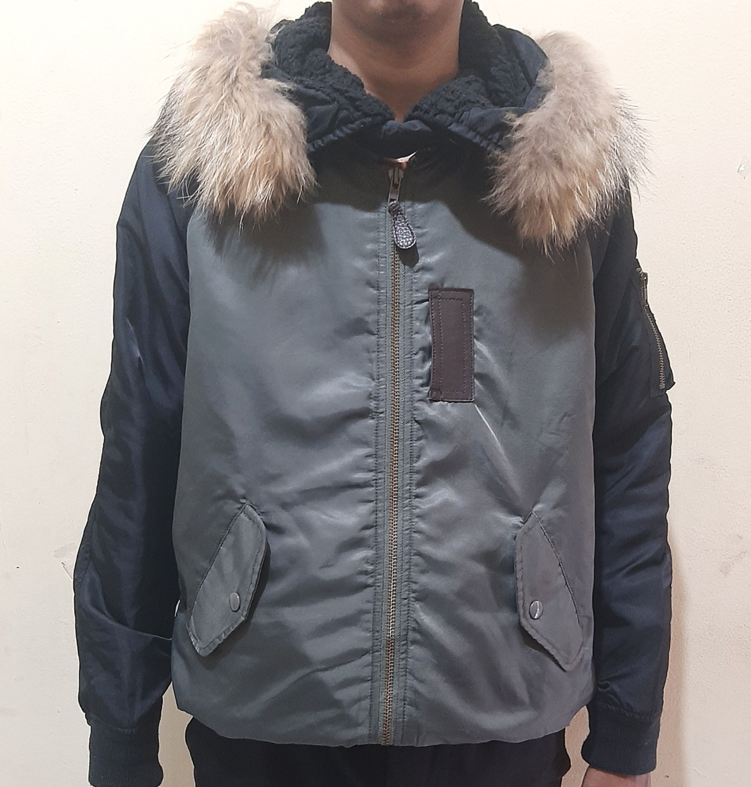 Japanese Brand Moussy Fur Raccoon Military Hooded Jacket L.G.B y2k Size US M / EU 48-50 / 2 - 2 Thumbnail