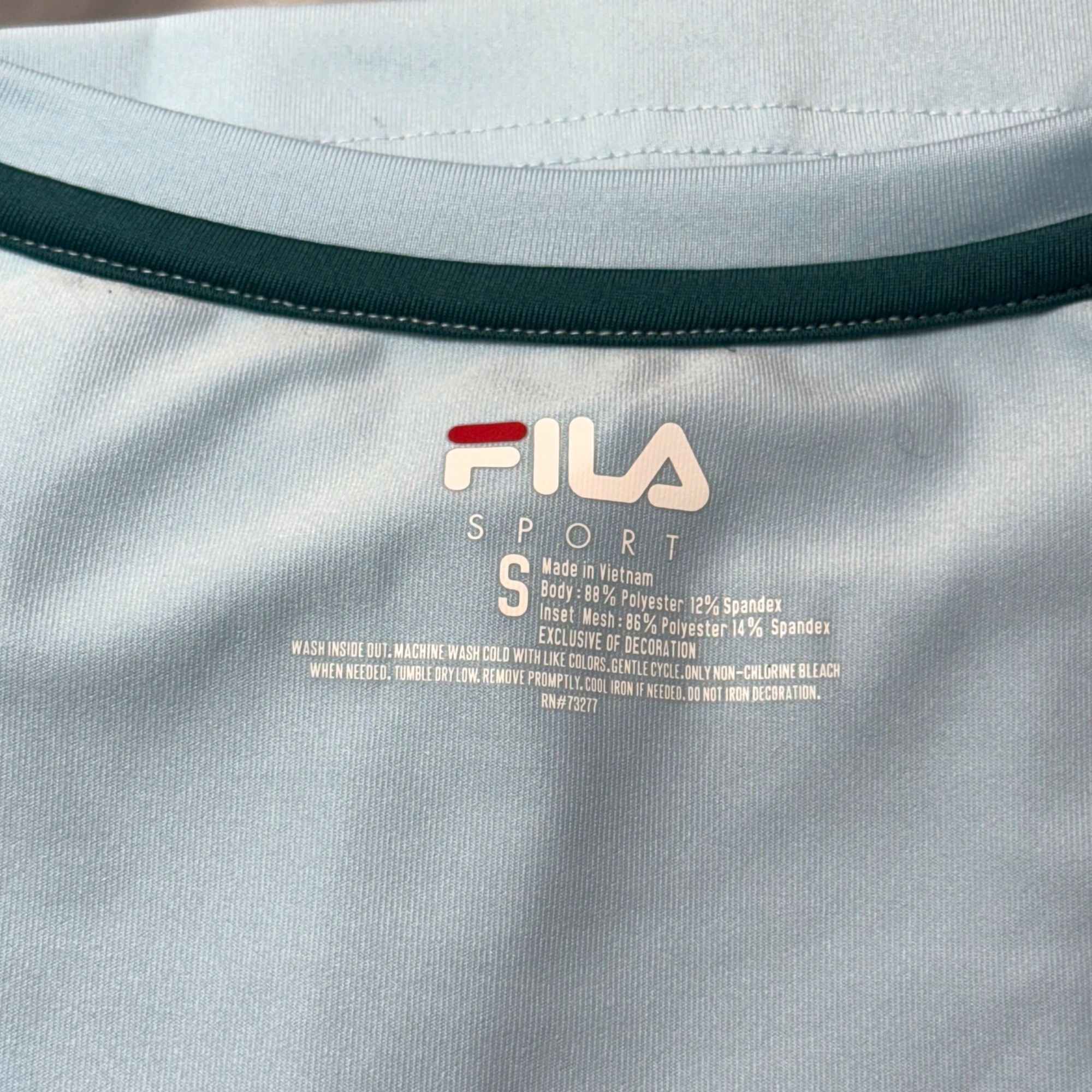 Fila Fila Sport Women's Short-Sleeve Athletic Shirt V-Neck Blue S Size M / US 6-8 / IT 42-44 - 2 Thumbnail