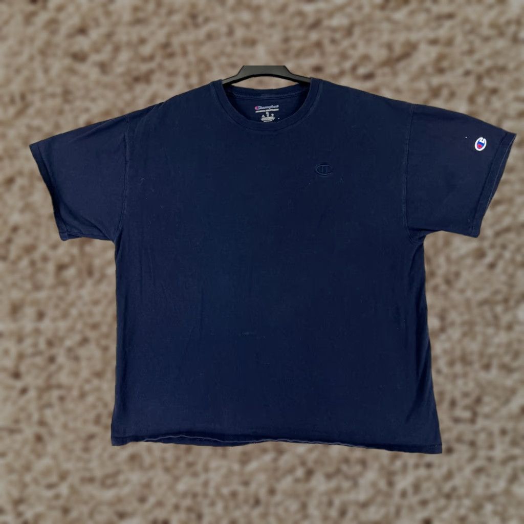 Champion Champion Shirt Mens XL Blue Crew Neck Logo Short Sleeve Cotton Size US XL / EU 56 / 4 - 1 Thumbnail