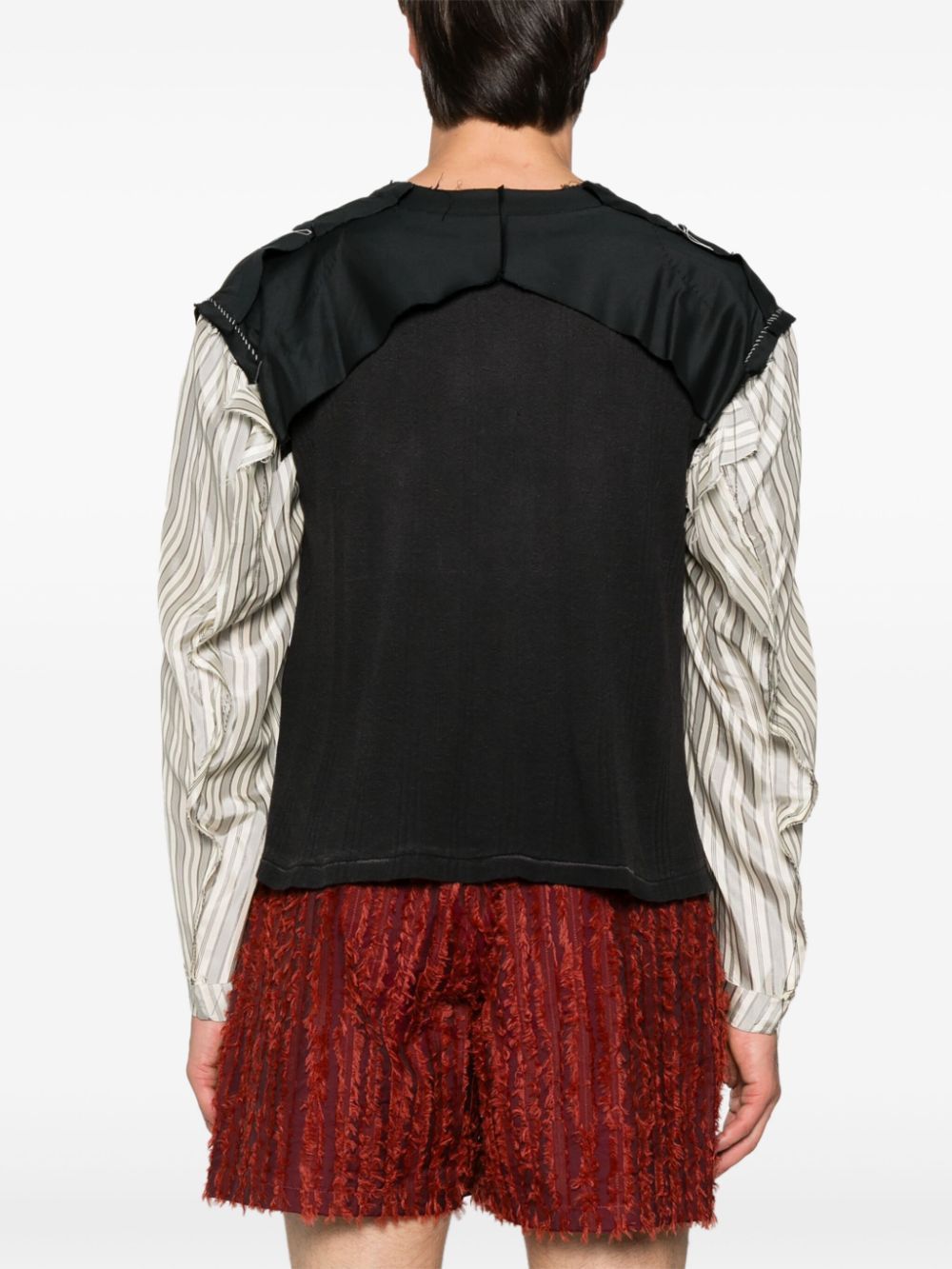 Maison Margiela o1s22i1n1024 Decorticated Sleeve T-Shirt in Black Size US M / EU 48-50 / 2 - 3 Thumbnail