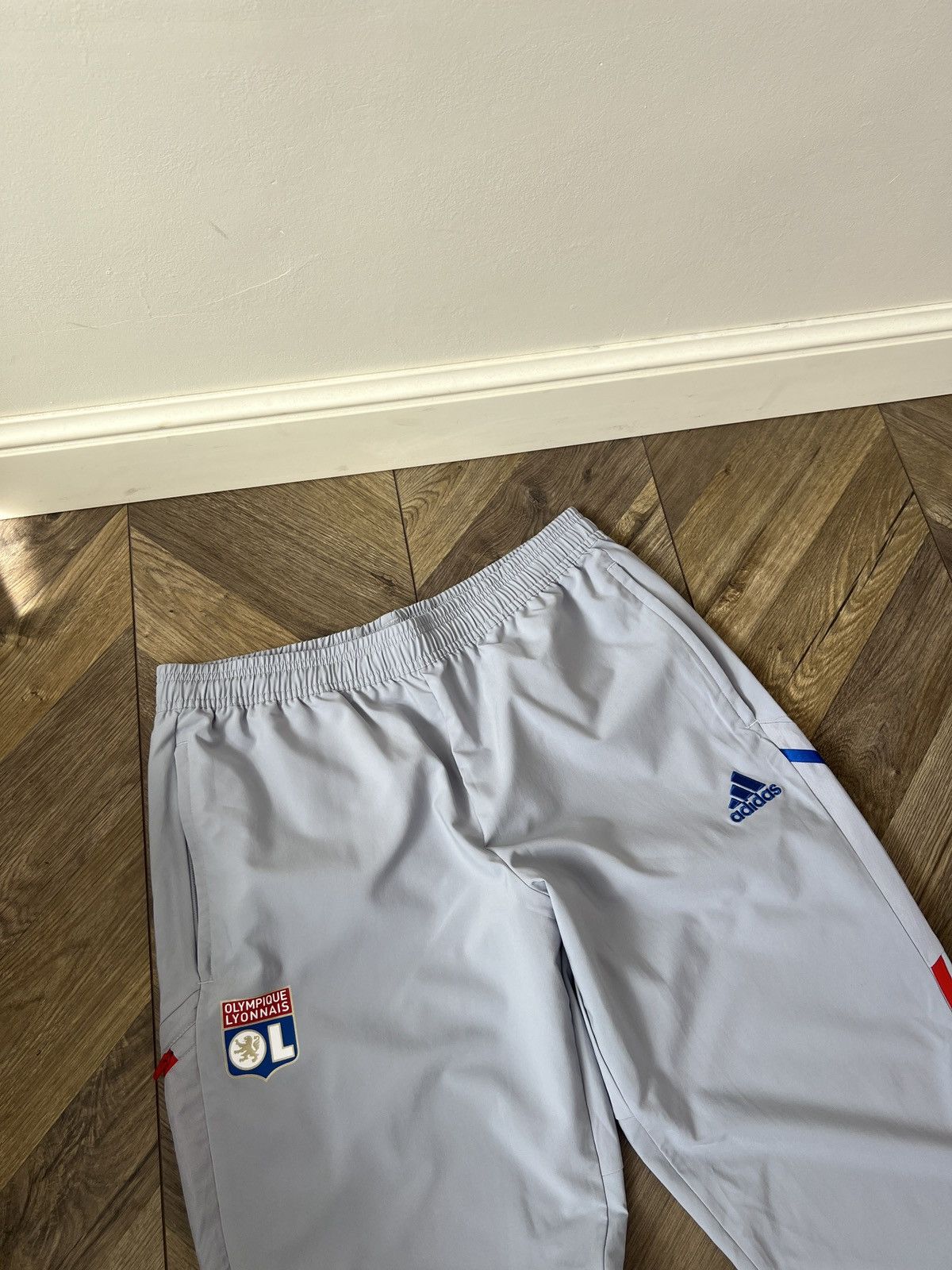 Adidas Vintage Adidas Olympique Lyon Pants Football Track Bottoms Size US 33 - 3 Thumbnail