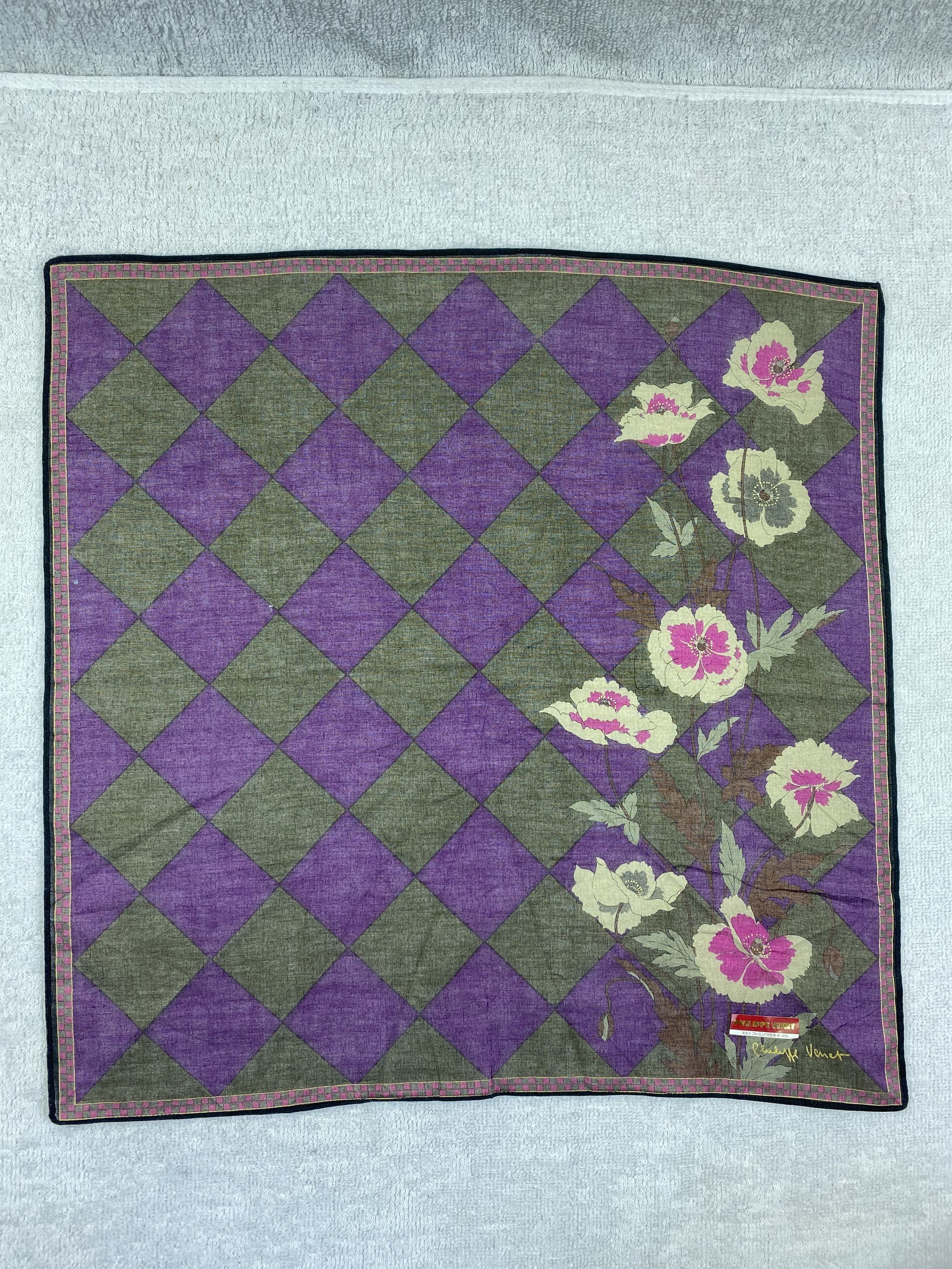Vintage Philippe Venet Handkerchief / Bandana / Neckerchief Size ONE SIZE - 3 Thumbnail