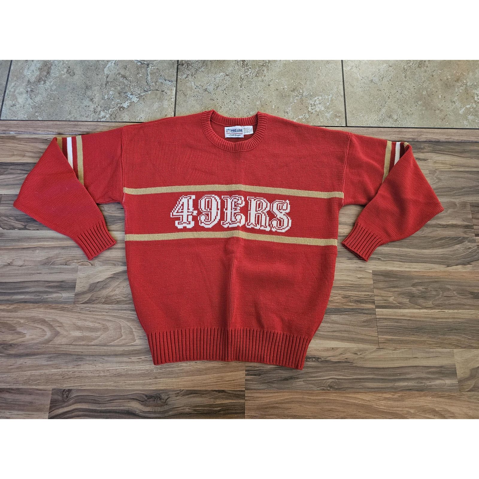 Pro Line San Francisco 49ers Sweater Cliff Engle Pro Line, Red XL 80s Size US XL / EU 56 / 4 - 1 Thumbnail