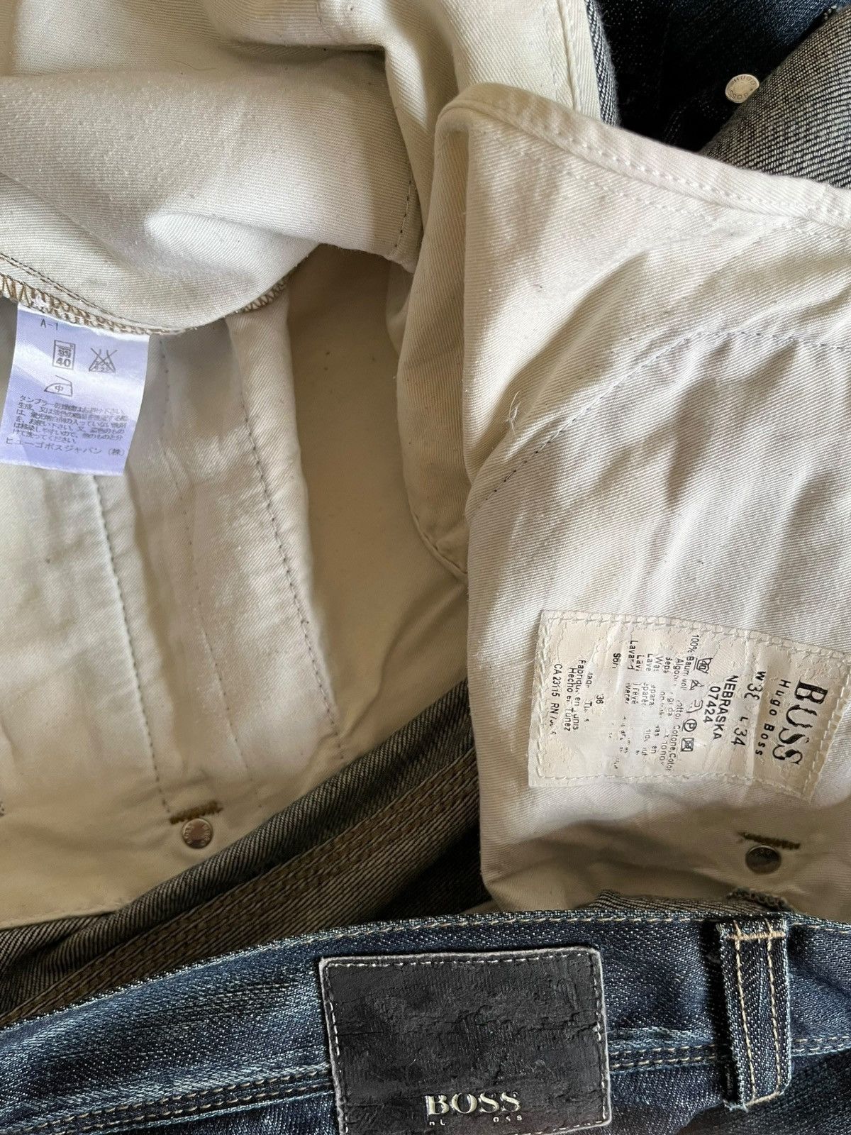 Hugo Vintage Hugo Boss Blue Wash Buckle Back Baggy Jeans Size US 37 - 10 Thumbnail