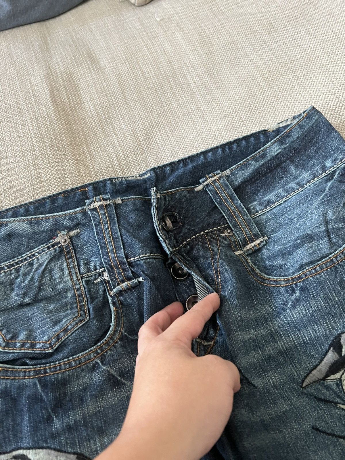 Ed Hardy Vintage Ed Hardy Tiger Denim Jeans Y2K by Christian Audigier Size US 34 / EU 50 - 11 Thumbnail