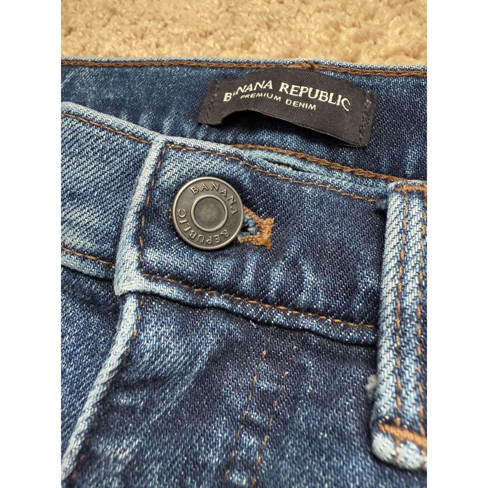 Banana Republic Banana Republic High Rise Straight Jeans Medium Wash Size 27" / US 4 / IT 40 - 7 Thumbnail