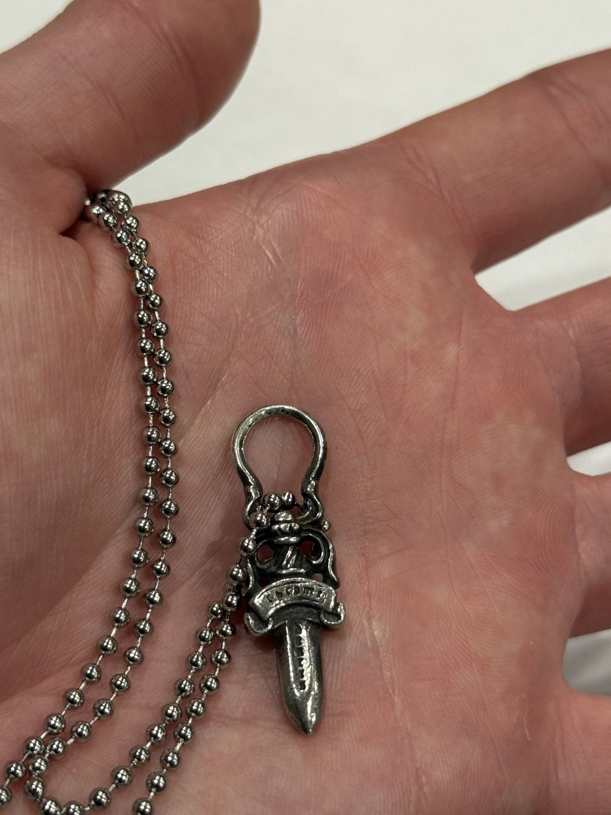 Chrome Hearts Chrome Hearts Dagger Pendant Silver Chain Necklace Zipper Size ONE SIZE - 12 Thumbnail
