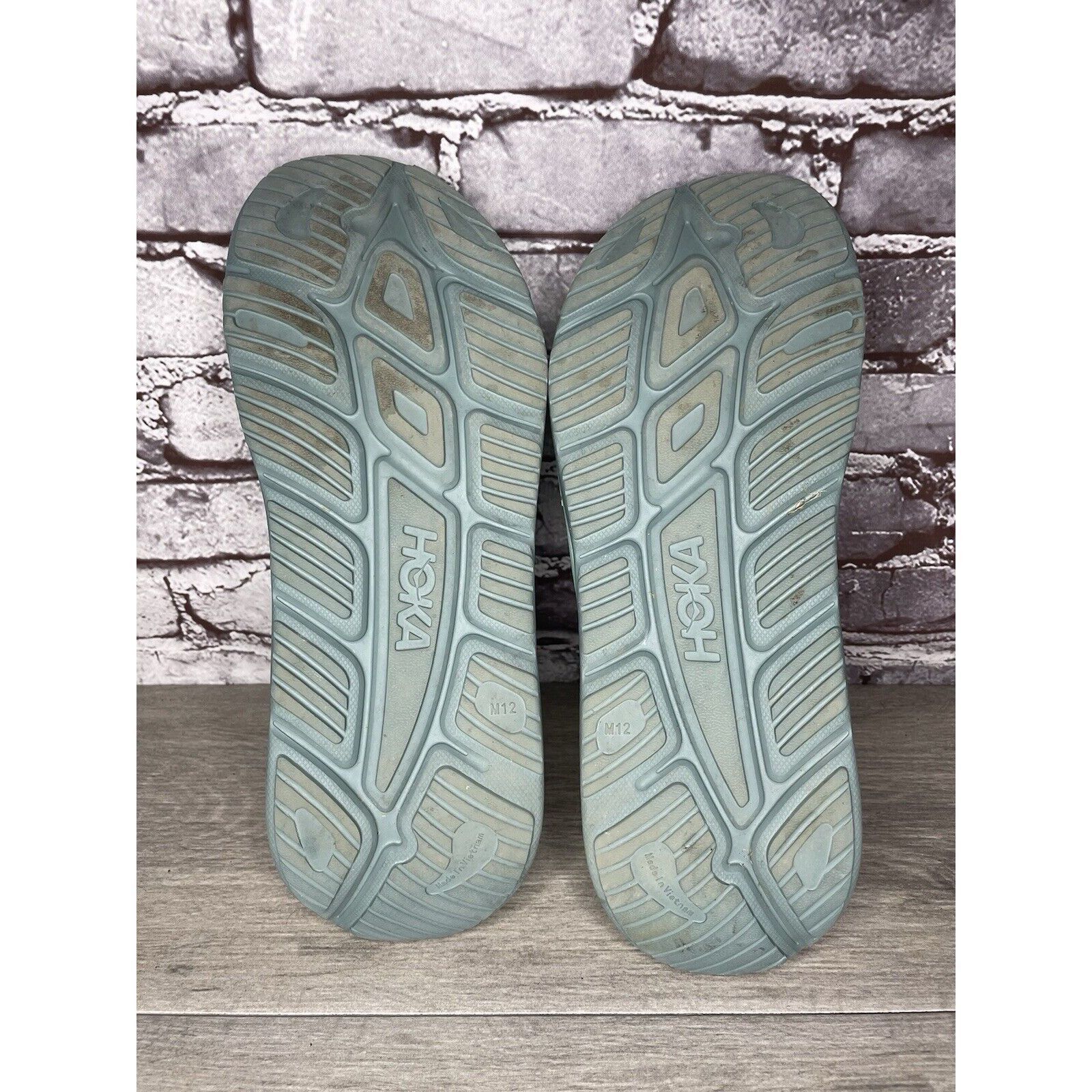 Hoka Hoka Ora Recovery Slides 3 Mist Green Trellis Slides Sandals Size US 12 / EU 45 - 6 Thumbnail