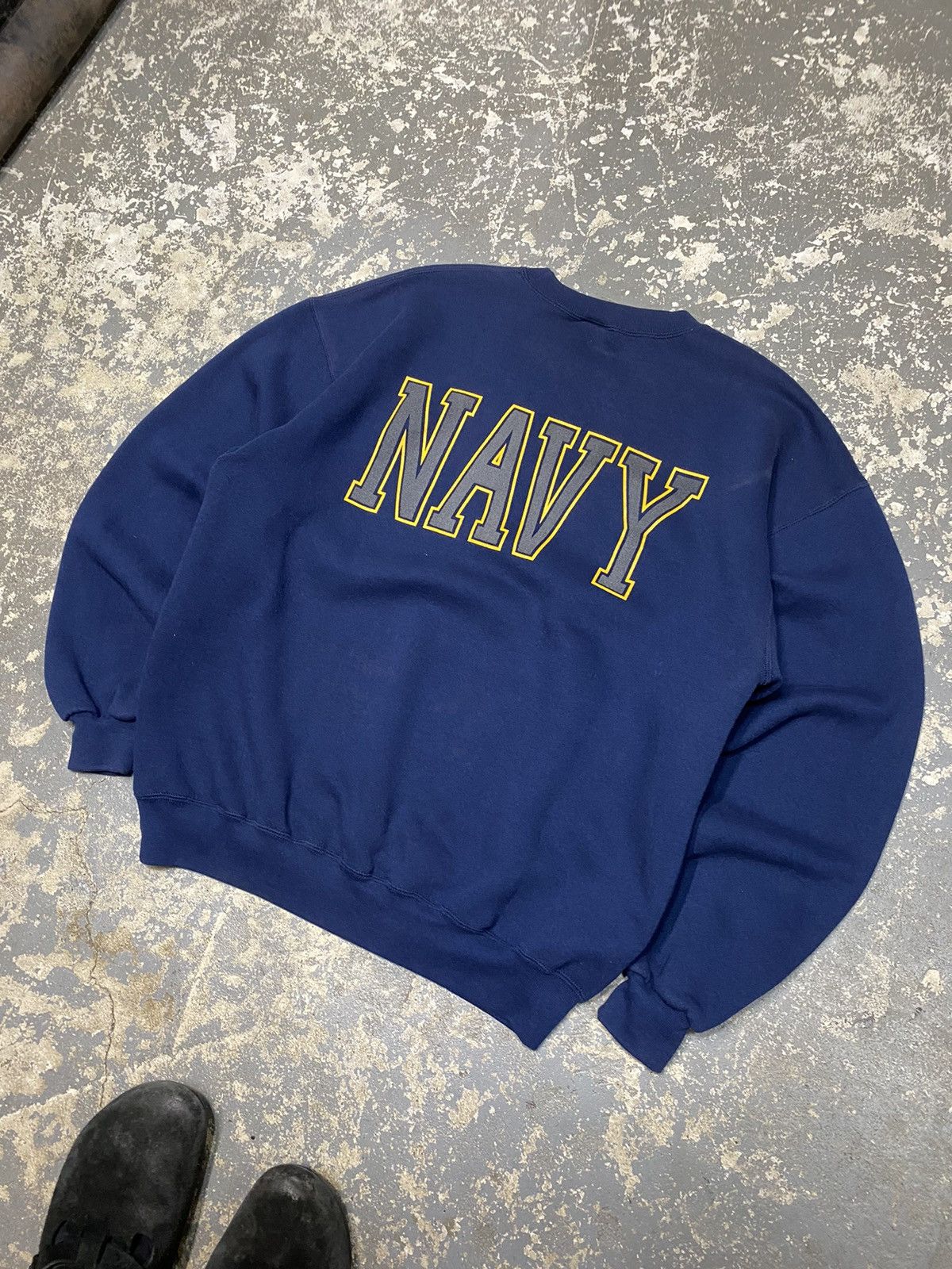Vintage Vintage United States Navy Hoodie Sweatshirt Soffe USA Size US L / EU 52-54 / 3 - 4 Thumbnail