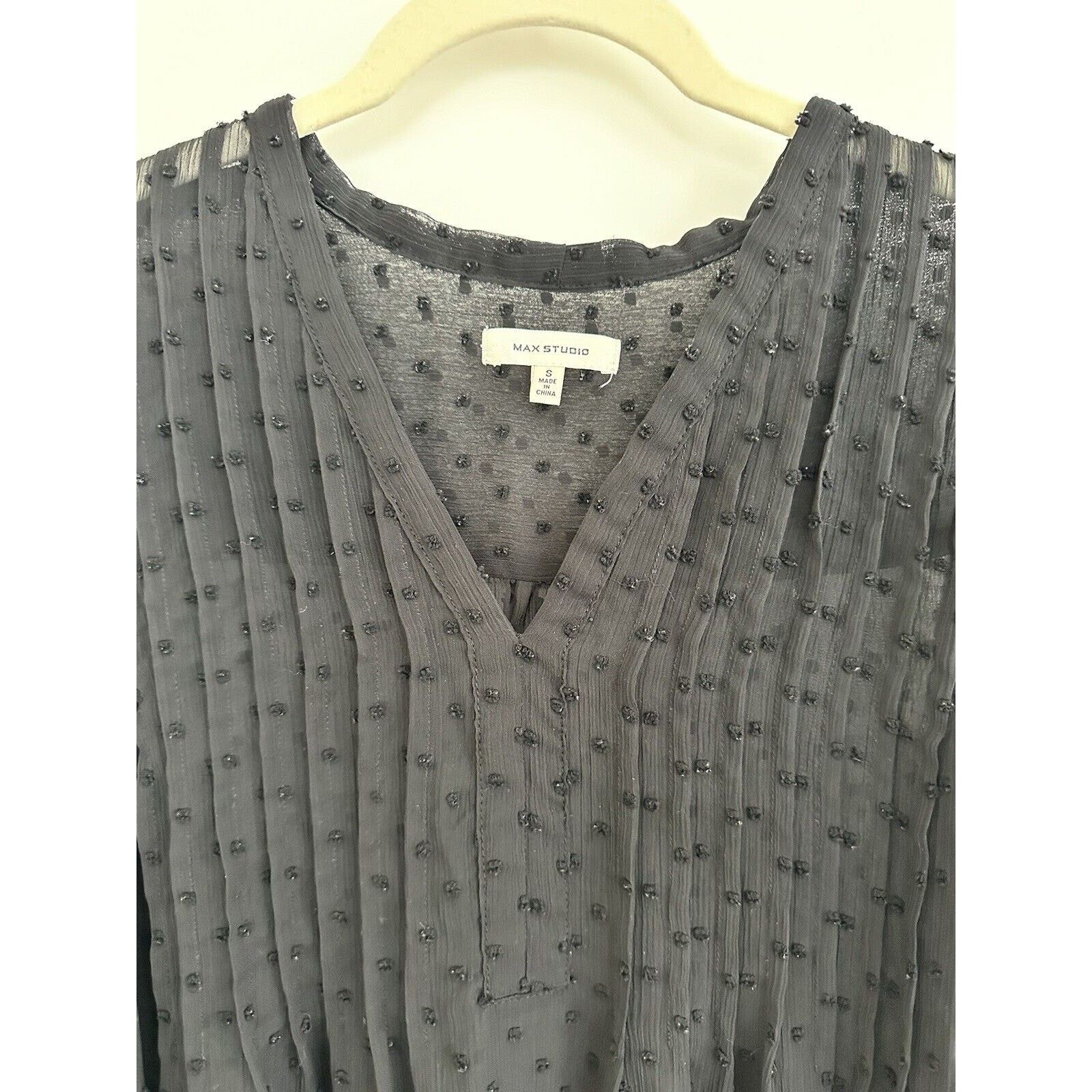 Other Max Studio Black Bohemian Blouse Women’s Size Small Size S / US 4 / IT 40 - 2 Thumbnail