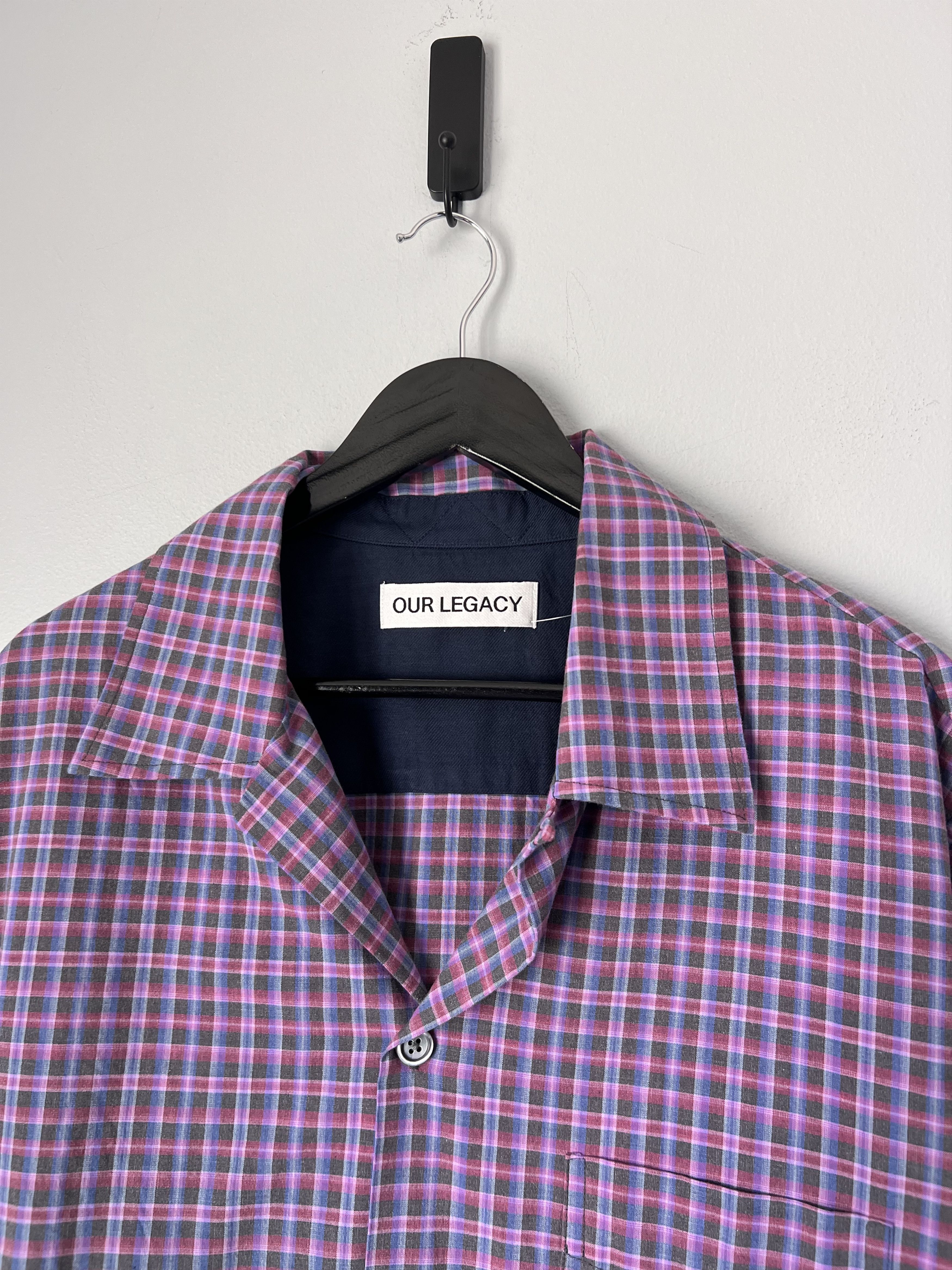 Our Legacy Our Legacy Heusen Shirt in Venice Check Seersucker Red Size US M / EU 48-50 / 2 - 2 Thumbnail