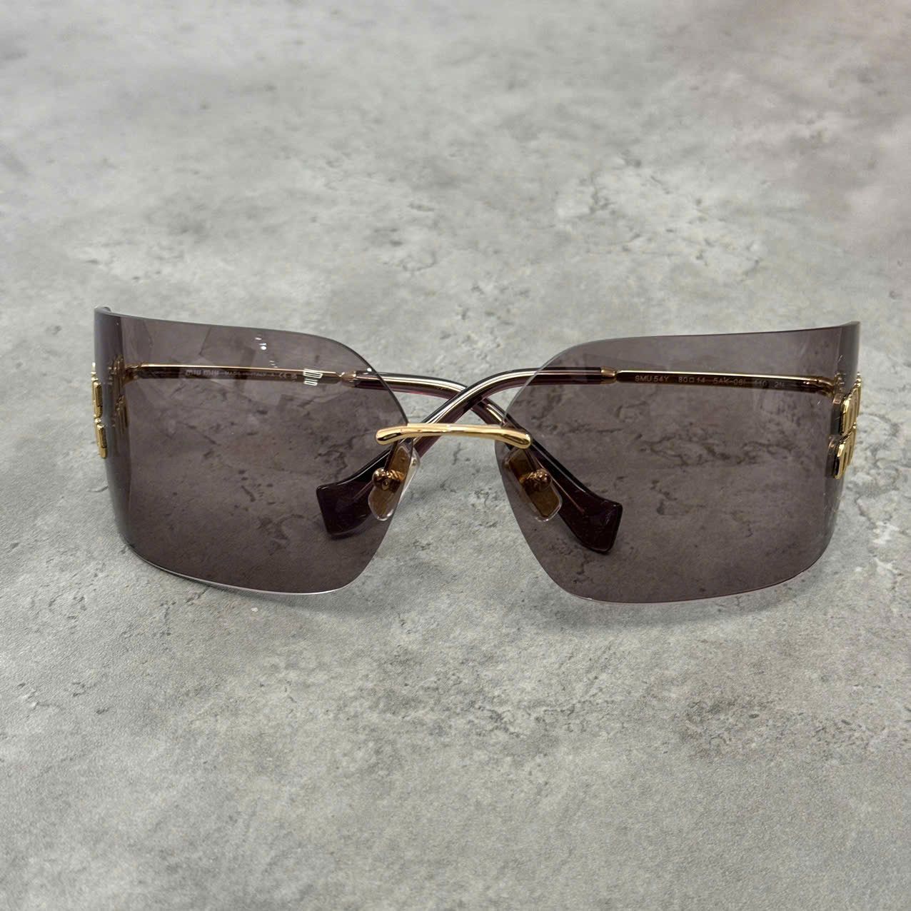 Miu Miu MIU MIU MU 54YS 5AK06I Sunglasses GOLD Size ONE SIZE - 3 Thumbnail