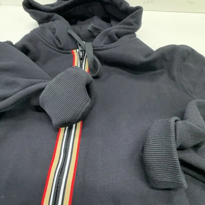 Burberry Burberry Burberry Black Hooded Zip Sweatshirt for Men-2507 Size US S / EU 44-46 / 1 - 9 Thumbnail