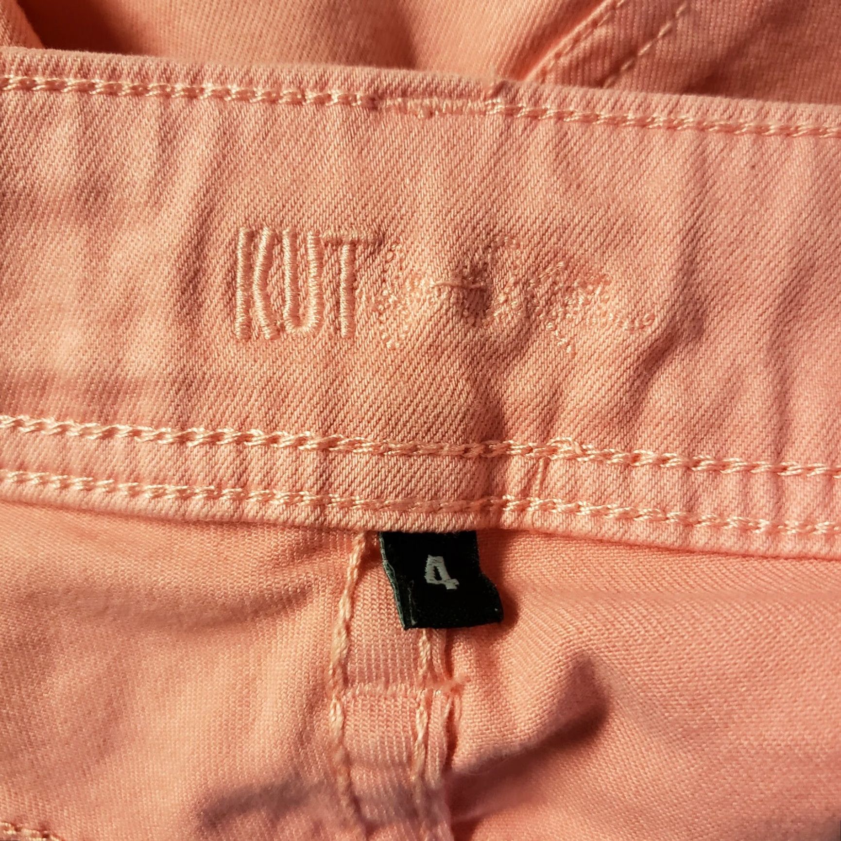 Vintage KUT from the Kloth Womens Cameron Straight Leg Cropped Jeans Sz 4 Pink Cuffed Size 27" / US 4 / IT 40 - 7 Thumbnail