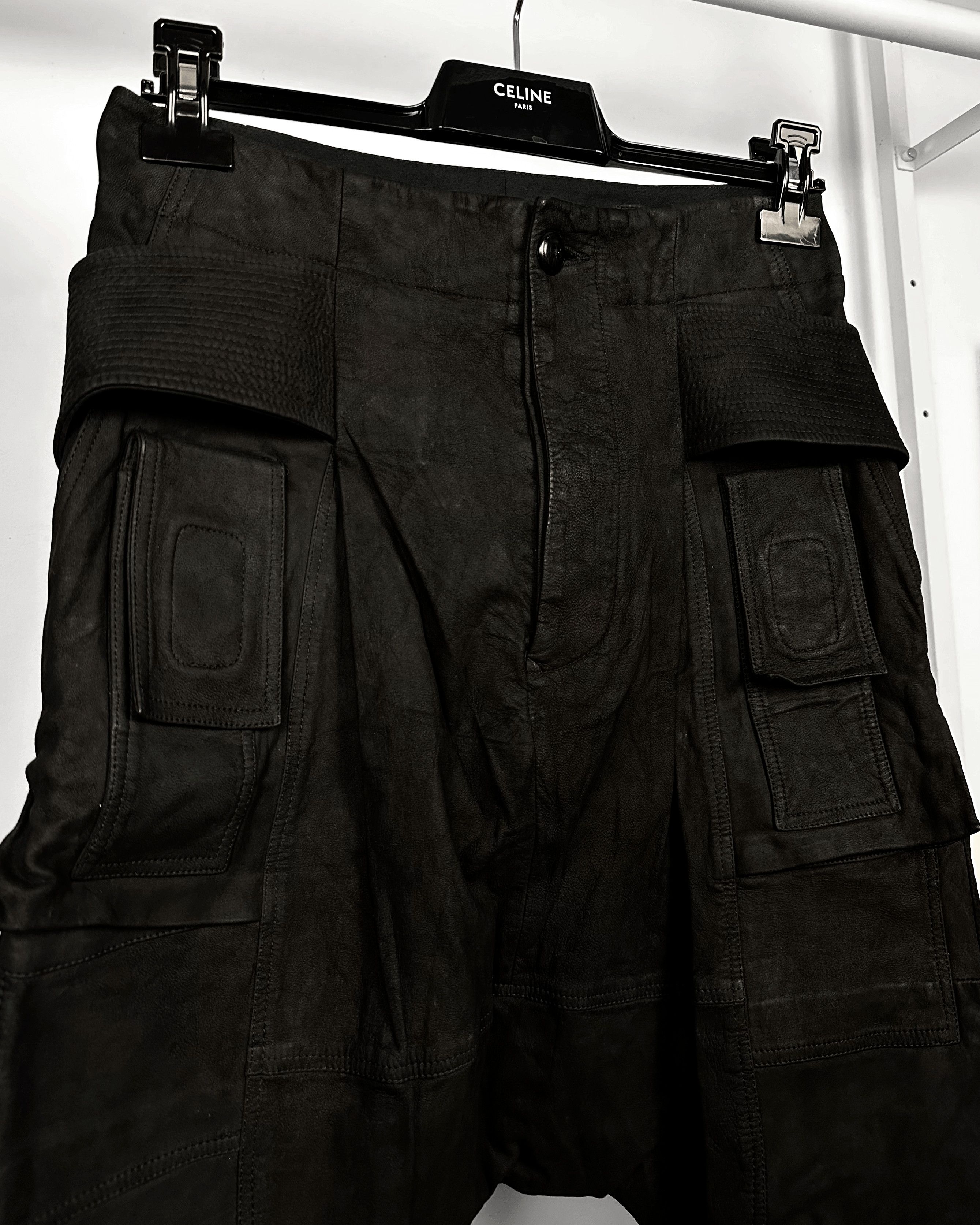Rick Owens Rick Owens Suede Leather Creatch Cropped Pants Size US 28 / EU 44 - 4 Thumbnail