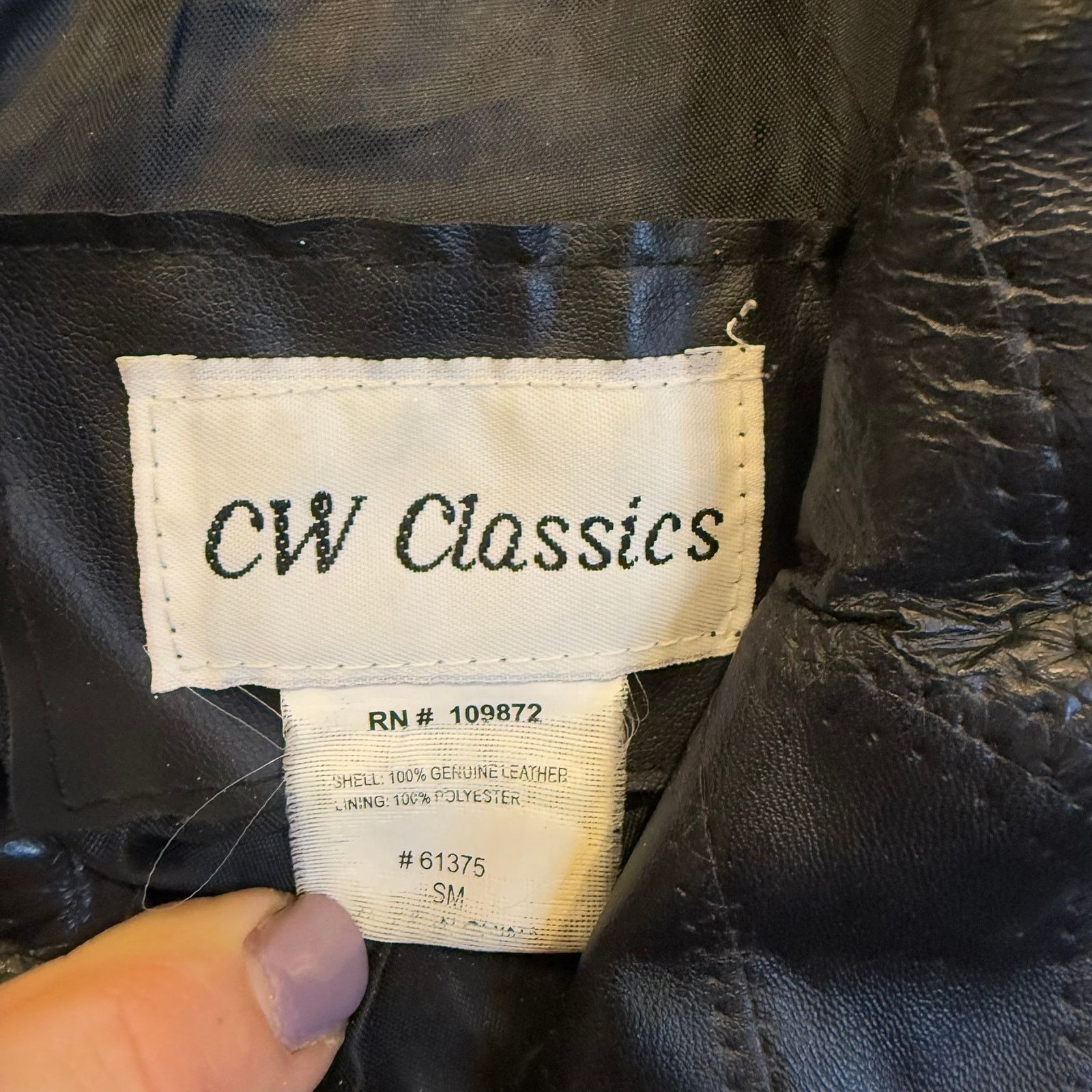 Vintage CW Classic Vintage Pebbled Leather Aviator Jacket size sm Size US S / EU 44-46 / 1 - 3 Thumbnail