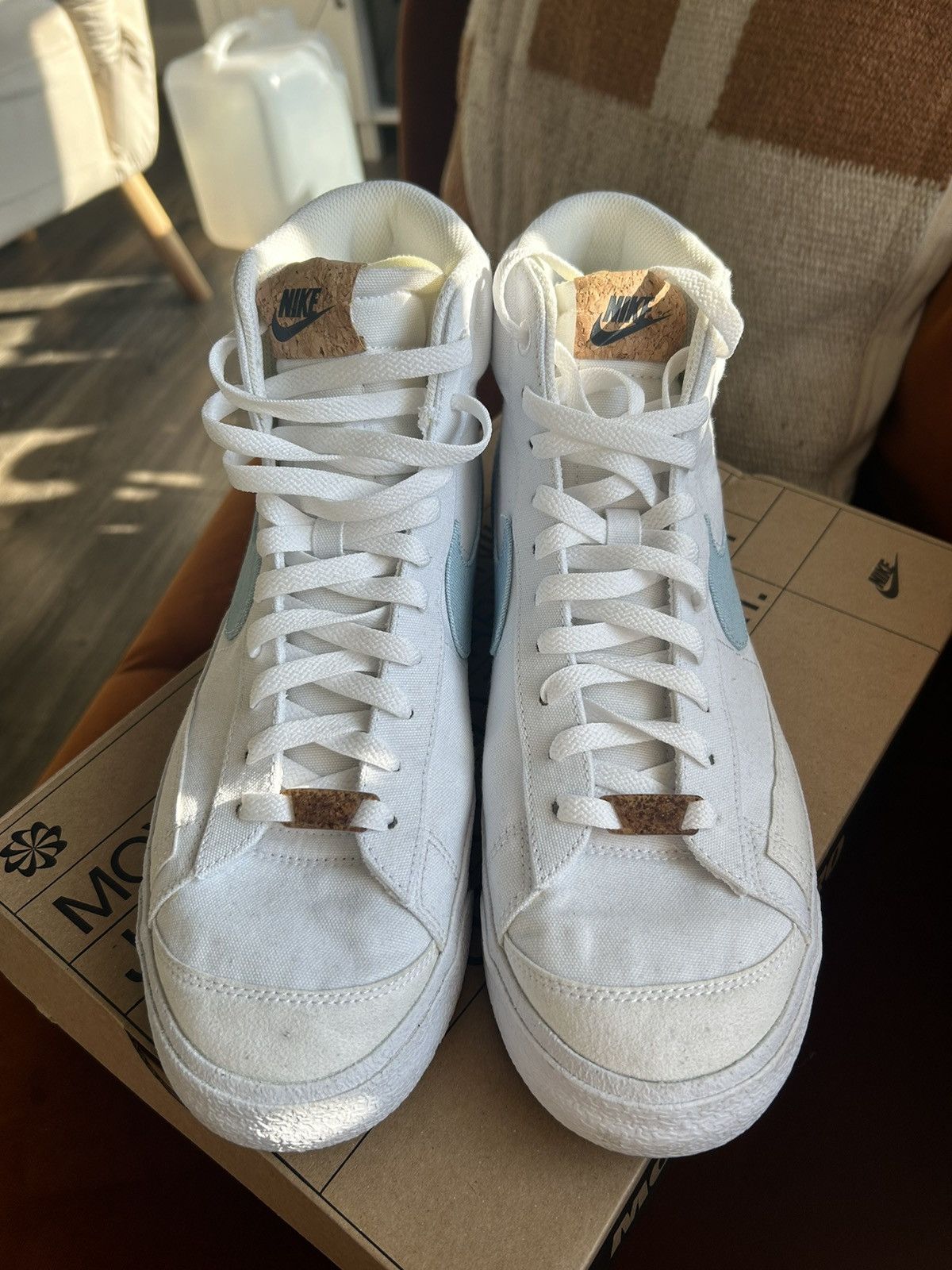 Nike Nike Blazer Mid 77 White Indigo Size US 10 / EU 43 - 5 Thumbnail