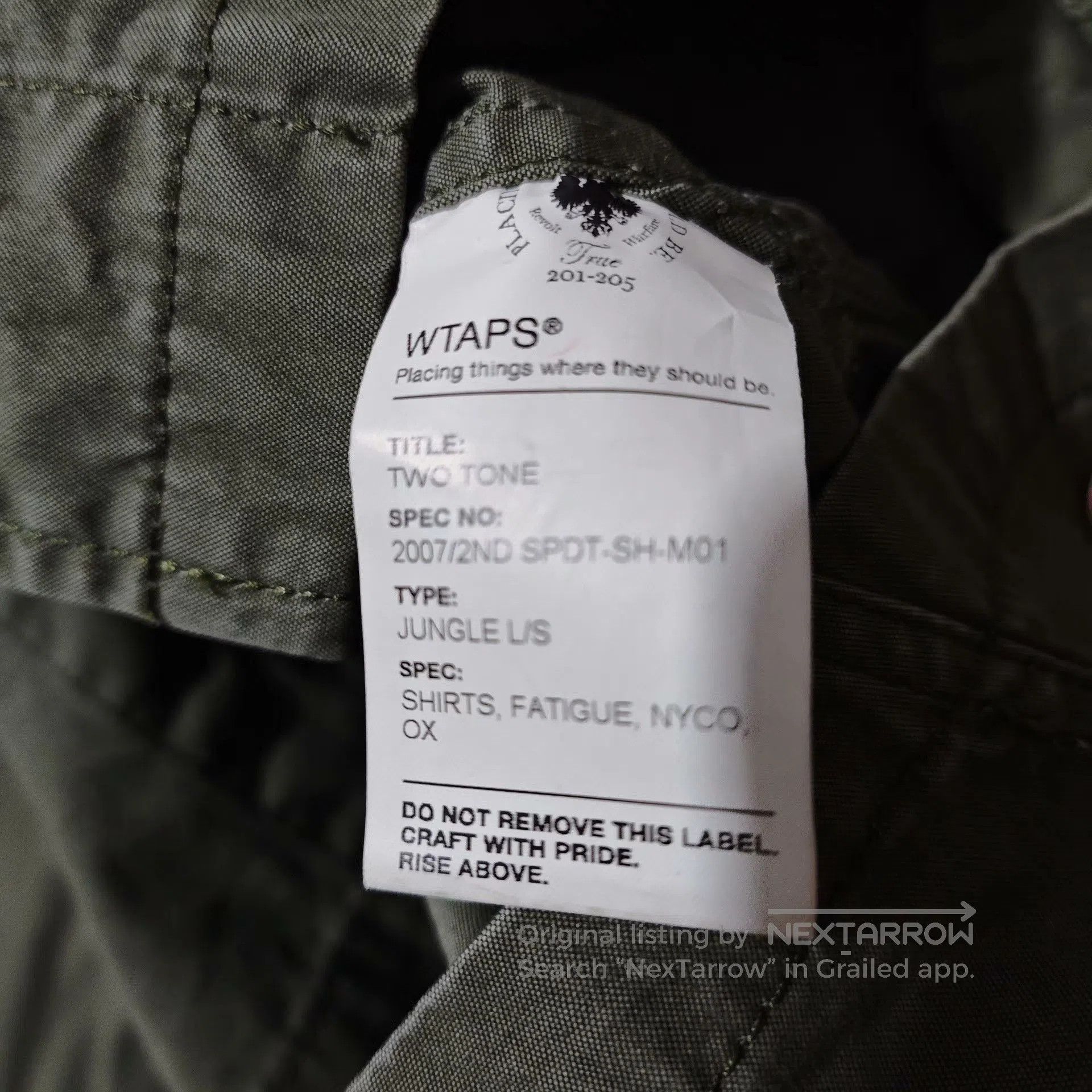 Wtaps Wtaps 07aw Jungle L/S Four. Size US M / EU 48-50 / 2 - 8 Thumbnail