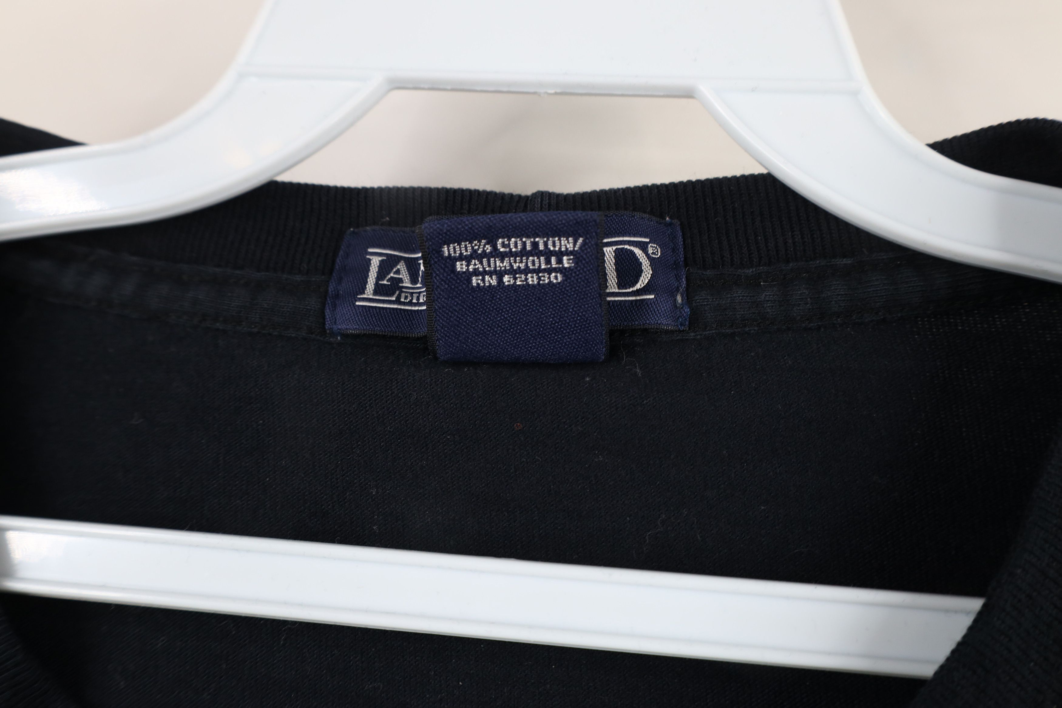 Lands' End × Vintage Vintage 90s Lands End Long Sleeve T-Shirt Black Cotton USA Size US XL / EU 56 / 4 - 7 Thumbnail