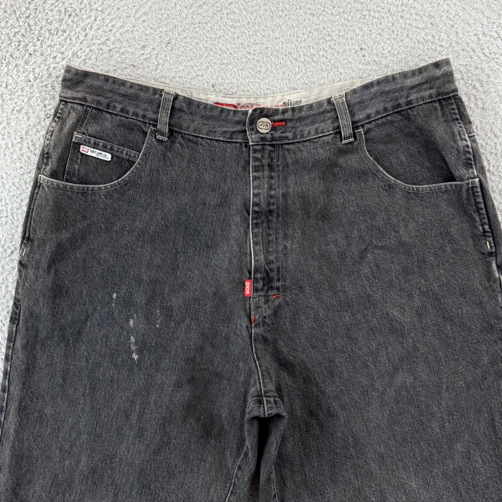 Ecko Unltd. VINTAGE Ecko Unltd. Jeans Shorts Bermuda 40 Mens Black 90s Grunge Hip Hop 5-Pocket Relaxed Denim" Size US 40 / EU 56 - 4 Thumbnail