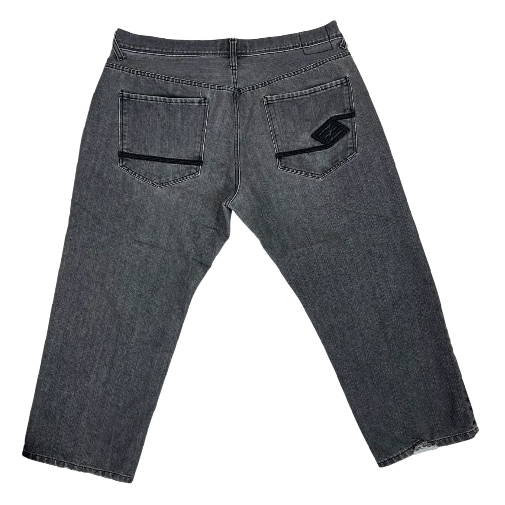 Enyce VINTAGE Enyce Jeans Mens 42 Baggy Black Charcoal Denim Hip Hop Sean Combs 90s Y2K Straight Jeans Mens 42 Baggy Size US 42 / EU 58 - 2 Thumbnail
