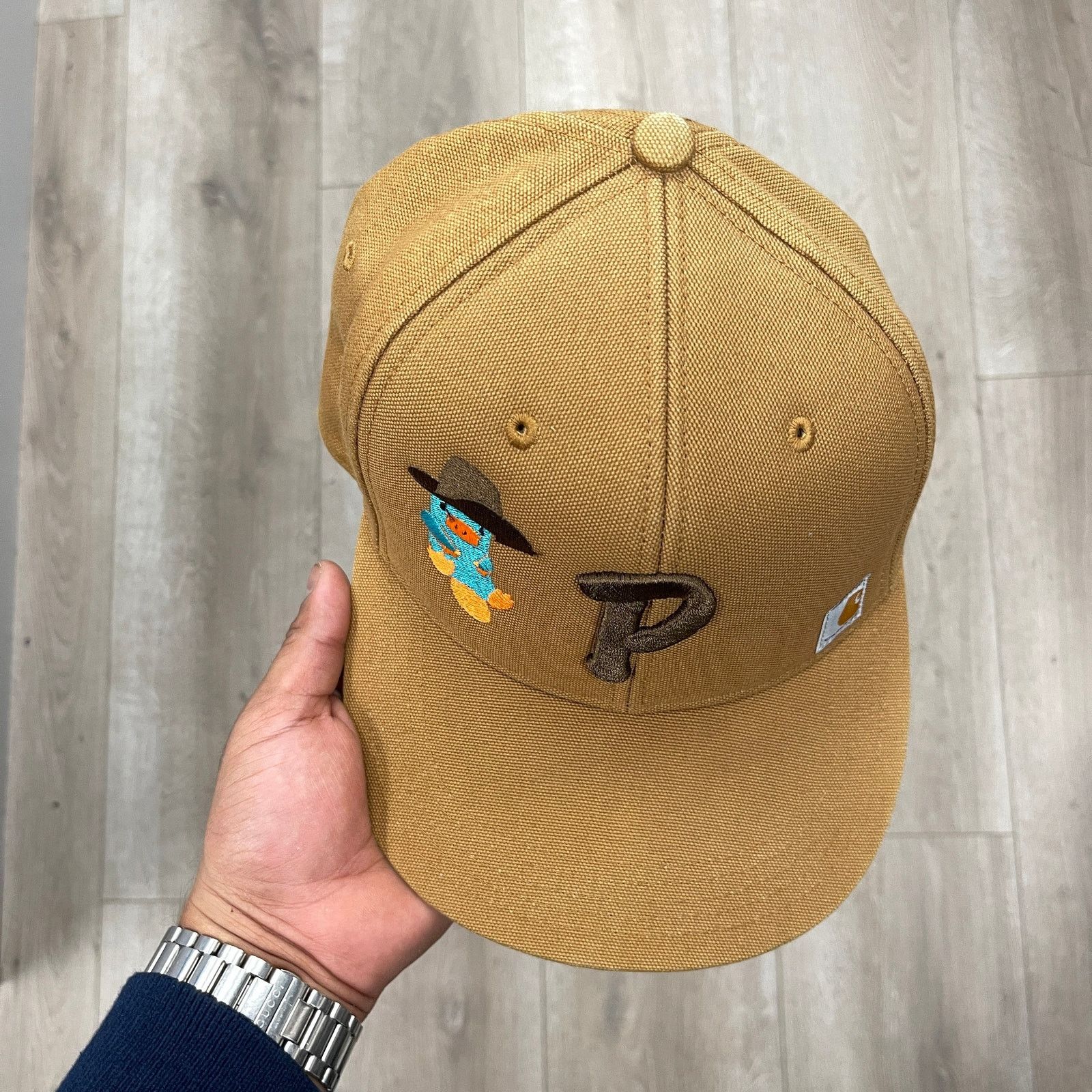 Carhartt Tan Carhartt cap custom Perry the Platypus snapback hat Size ONE SIZE - 5 Thumbnail