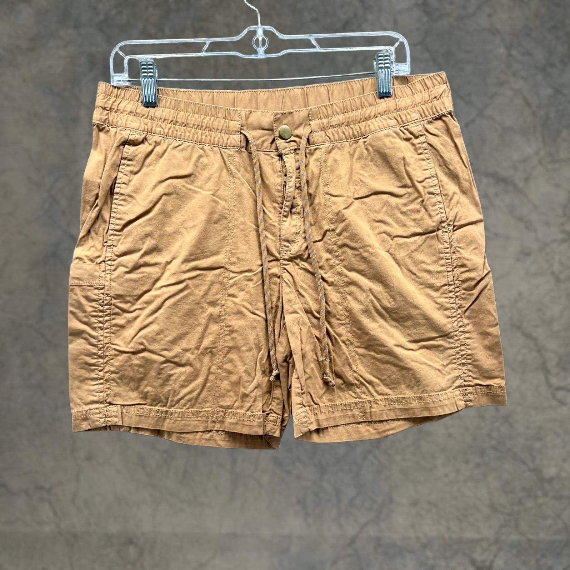 Vintage Columbia Shorts Women Medium Brown Cotton Drawstring UPF Outdoor Hiking Cargo Pocket Casual Summer Spring Fall Men/Women? Size 32" / US 10 / IT 46 - 1 Thumbnail