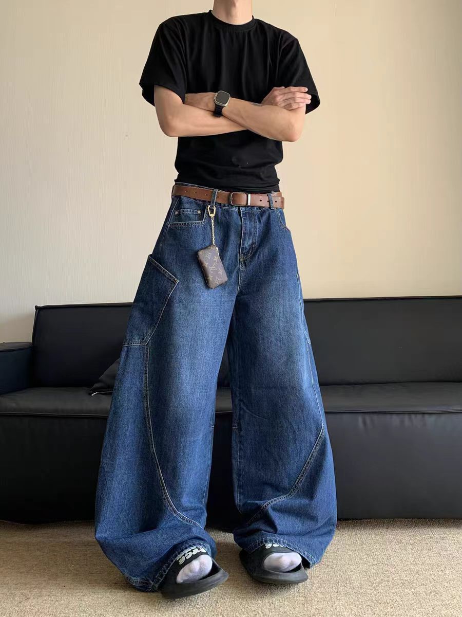 Japanese Brand Loose Retro Large Pocket Machete Jeans Size US 34 / EU 50 - 1 Thumbnail