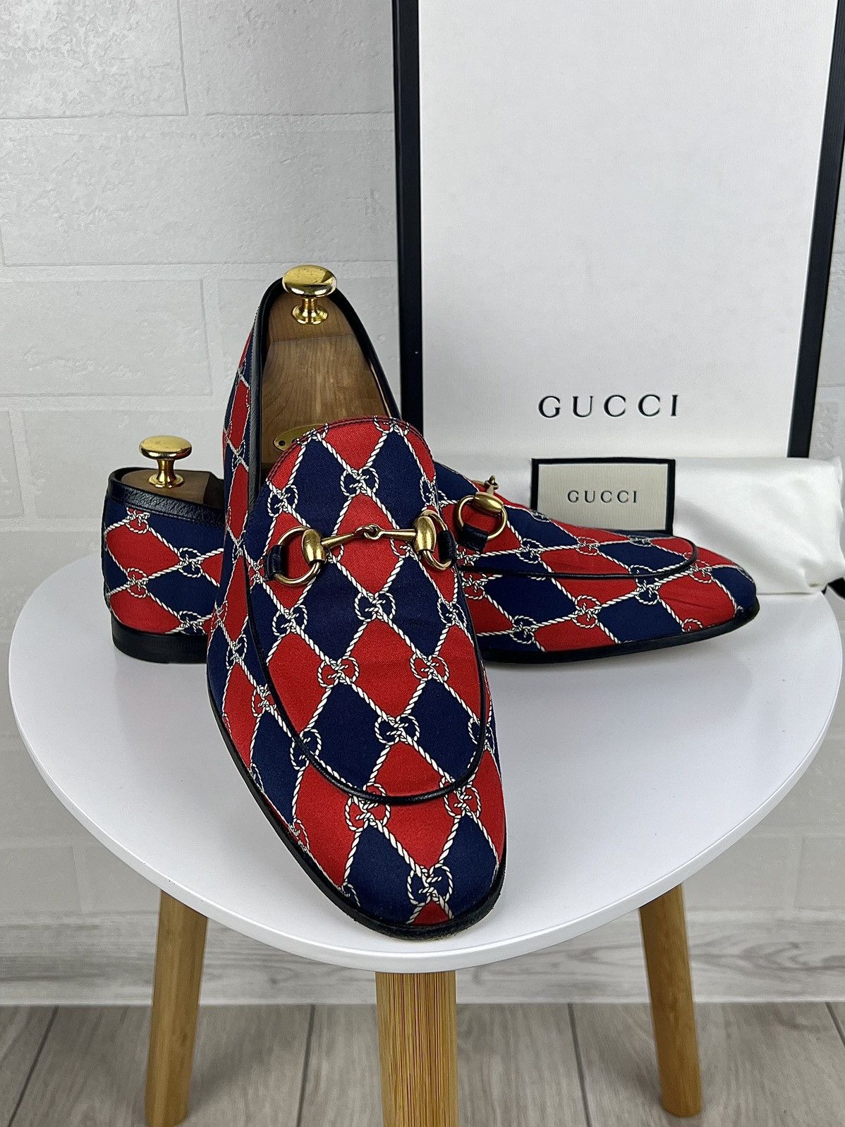 Gucci GUCCI Loafers Leather Shoes Jordaan Horsebit GG Monogram Size US 9 / EU 42 - 1 Thumbnail