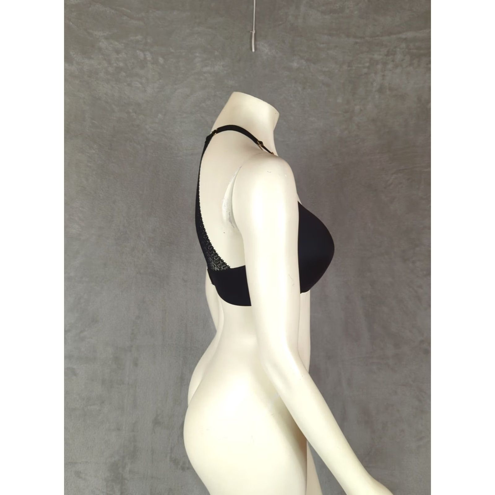 Victoria's Secret Victoria's Secret Bra Demi Underwire 32DDD Black Halter 32 DDD Womens Angel Lined Underwired Bra Size ONE SIZE - 4 Thumbnail