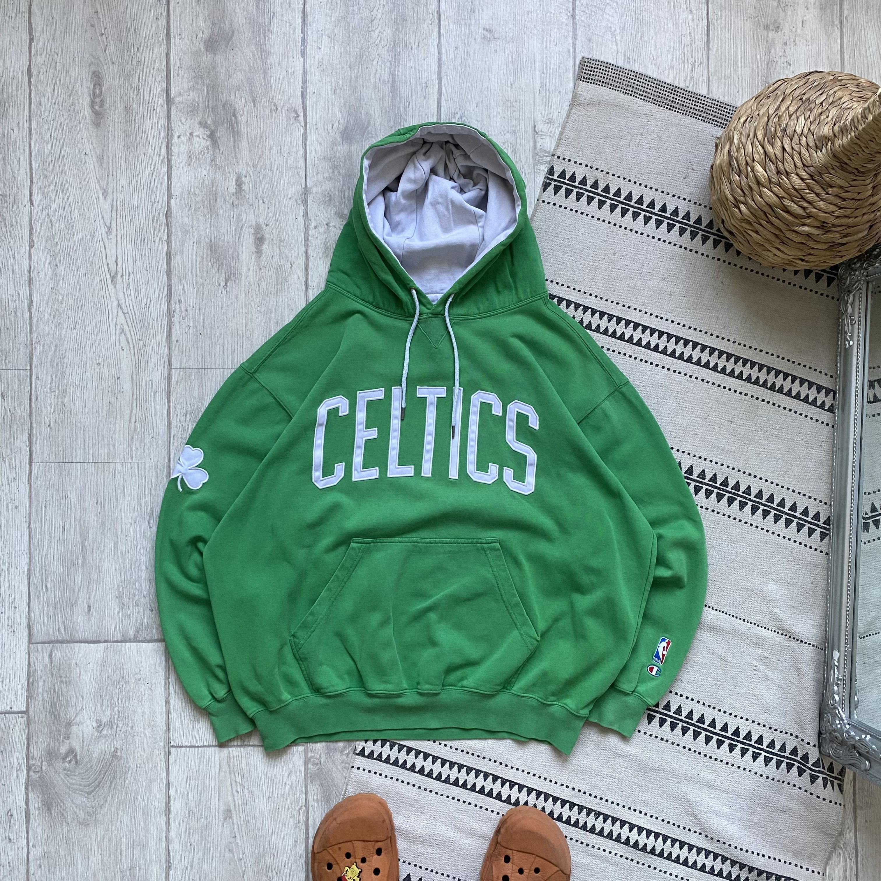 ☘️ NBA Vintage Boston Celtic Boxy Hoodie Champion ireland