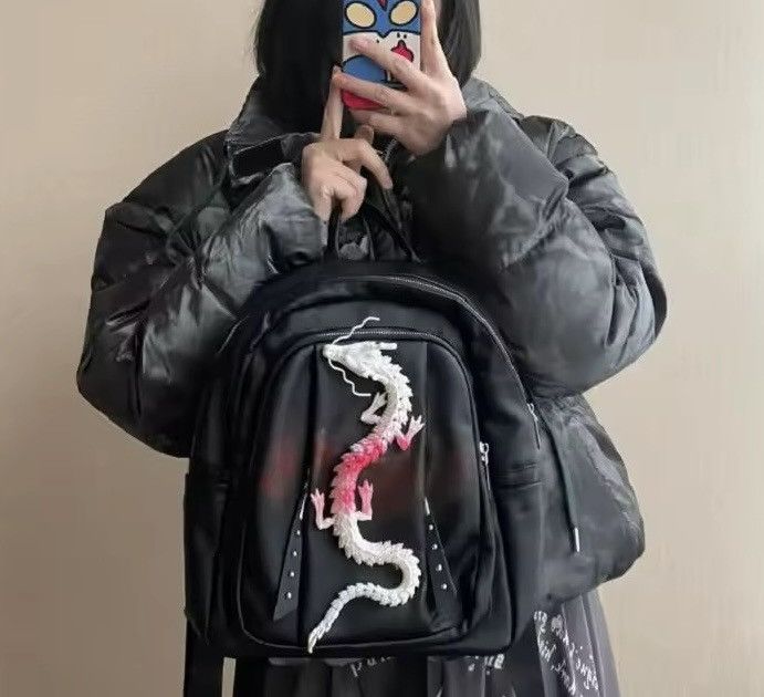 Gothic Lolita Punk Dragon Student Y2k HandBag Backpack