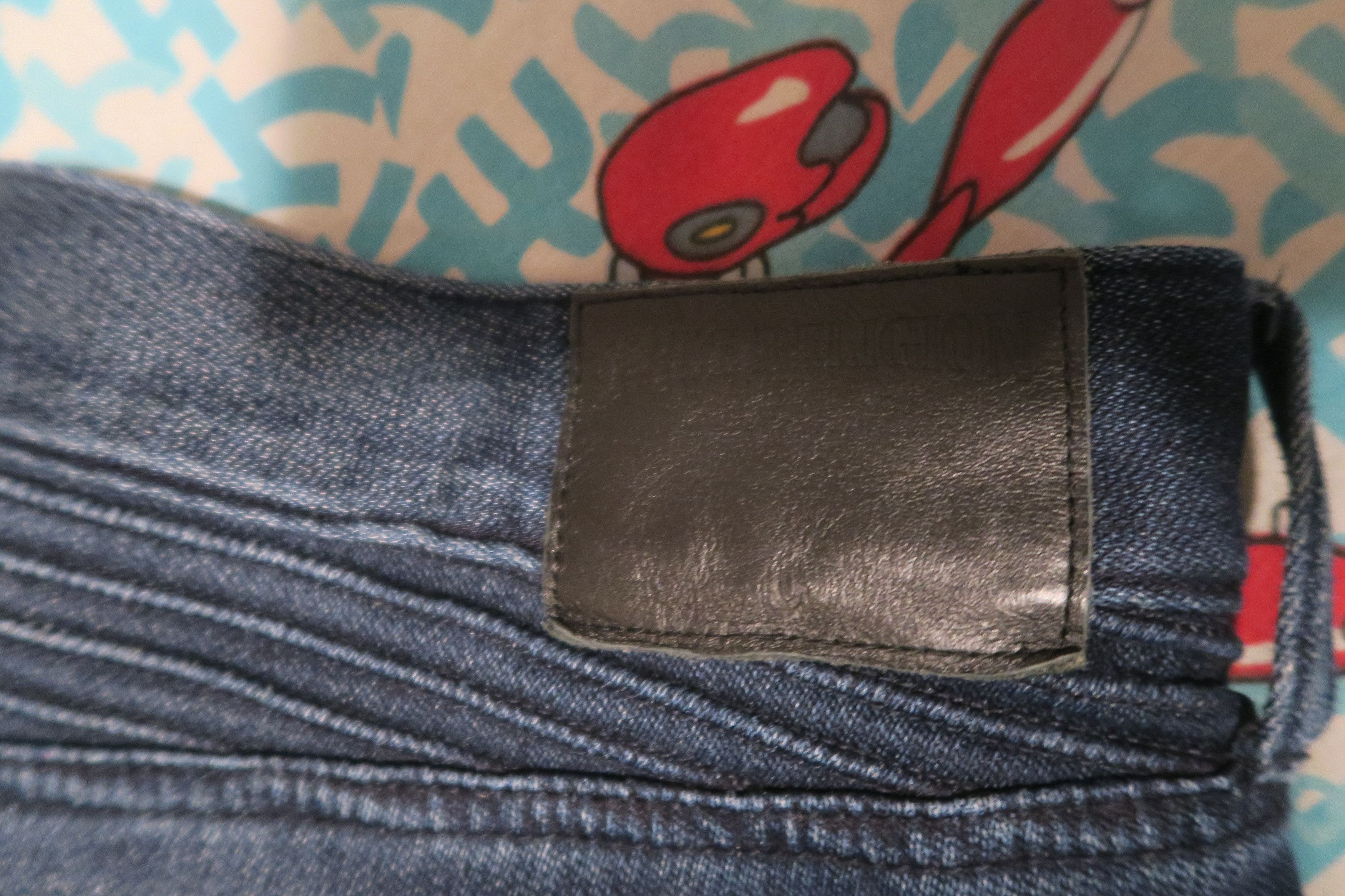 True Religion True Religion Rocco Relaxed Skinny Moto Jeans Shadow Blue Size US 38 / EU 54 - 9 Thumbnail