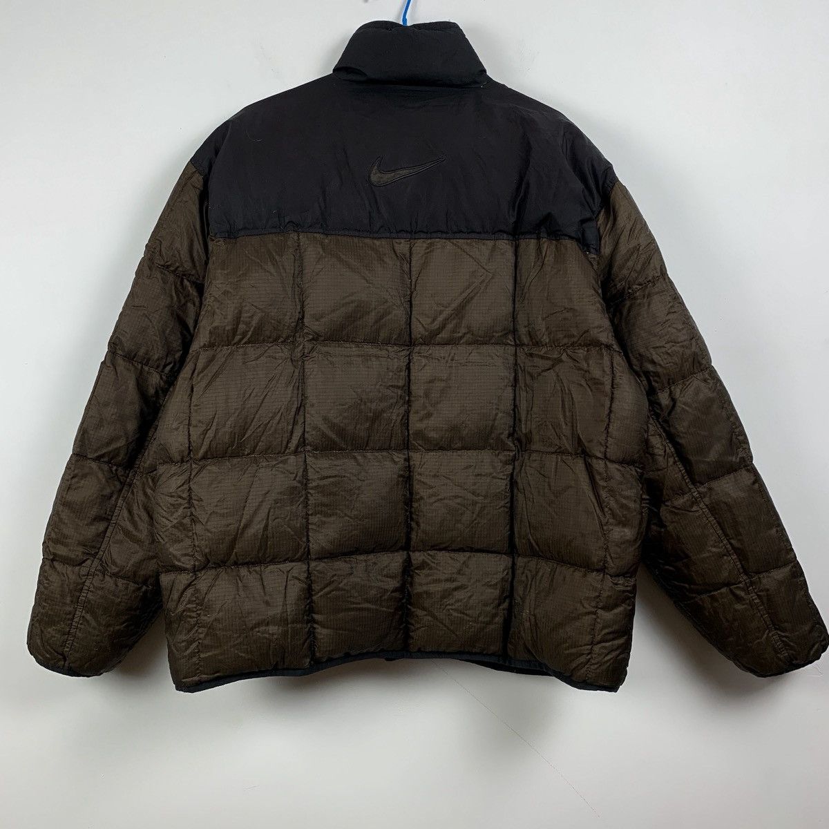 Vintage NIKE 90s VINTAGE DOWN PUFFER NYLON JACKET BIG SWOOSH DRILL Size US L / EU 52-54 / 3 - 5 Thumbnail