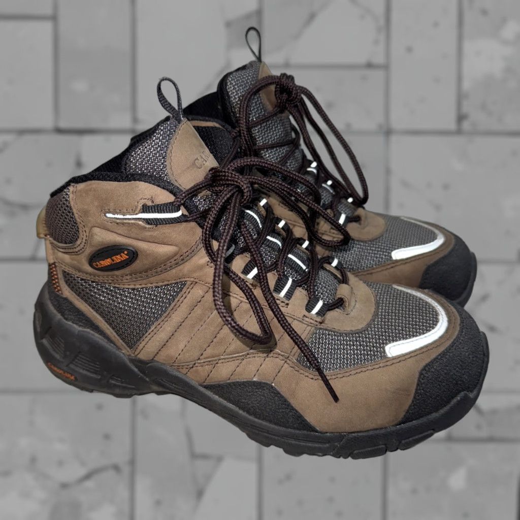 Vintage VINTAGE Carolina Steel Toe Work Boots Men 7M Reflective Wellington Brown Shoes Size US 7 / EU 40 - 1 Thumbnail