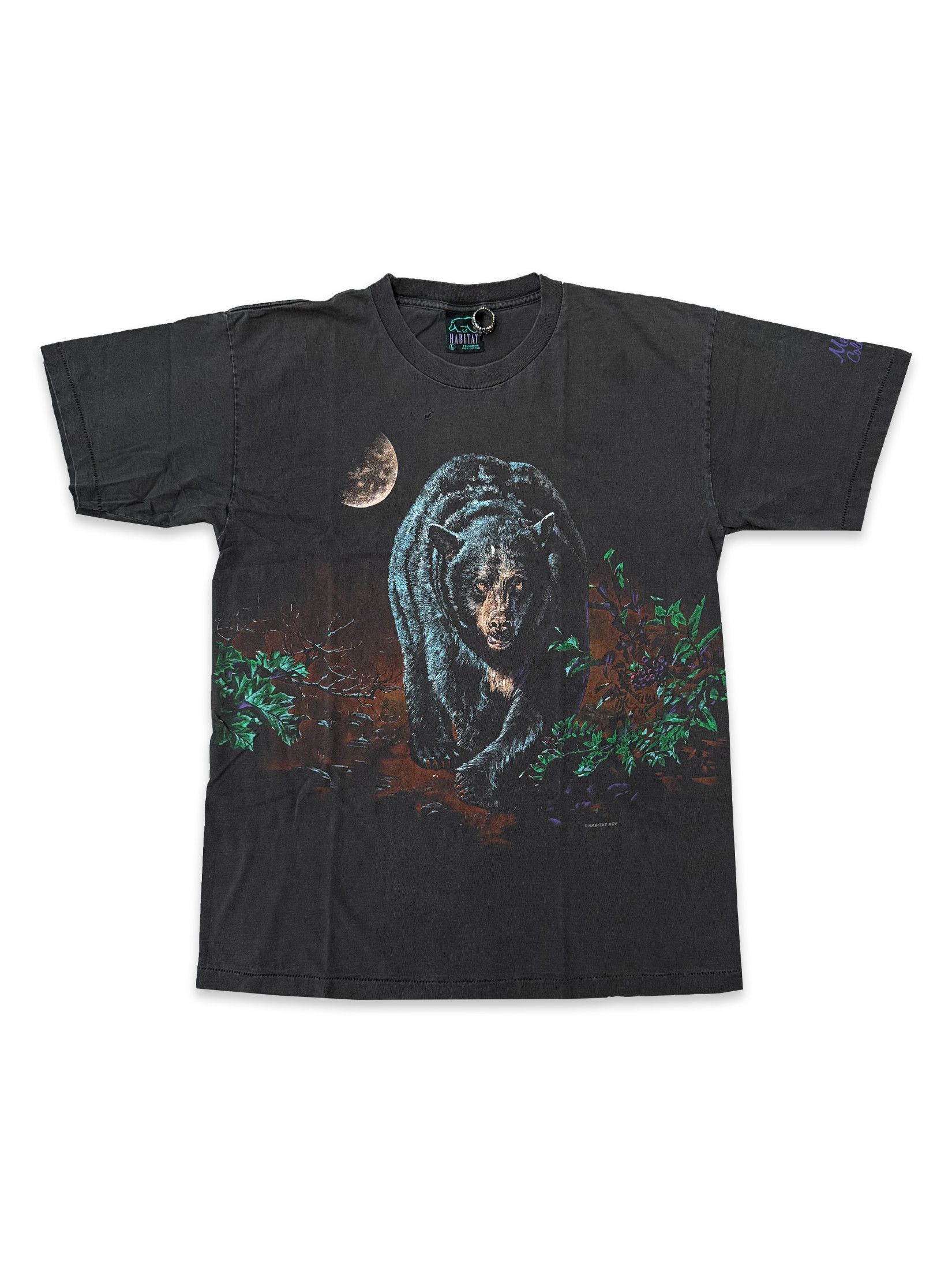 1990s Vintage Black Bear AOP Tee
