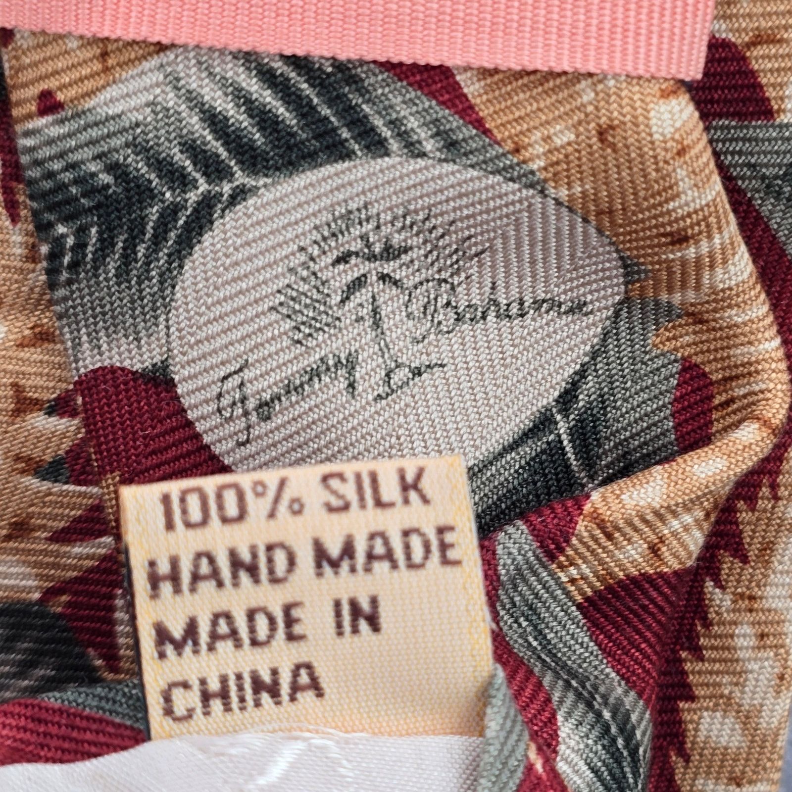 Tommy Bahama Tommy Bahamas Brown Tropical Leaf 100% Silk Men's Neck Tie Size 30 - 5 Thumbnail