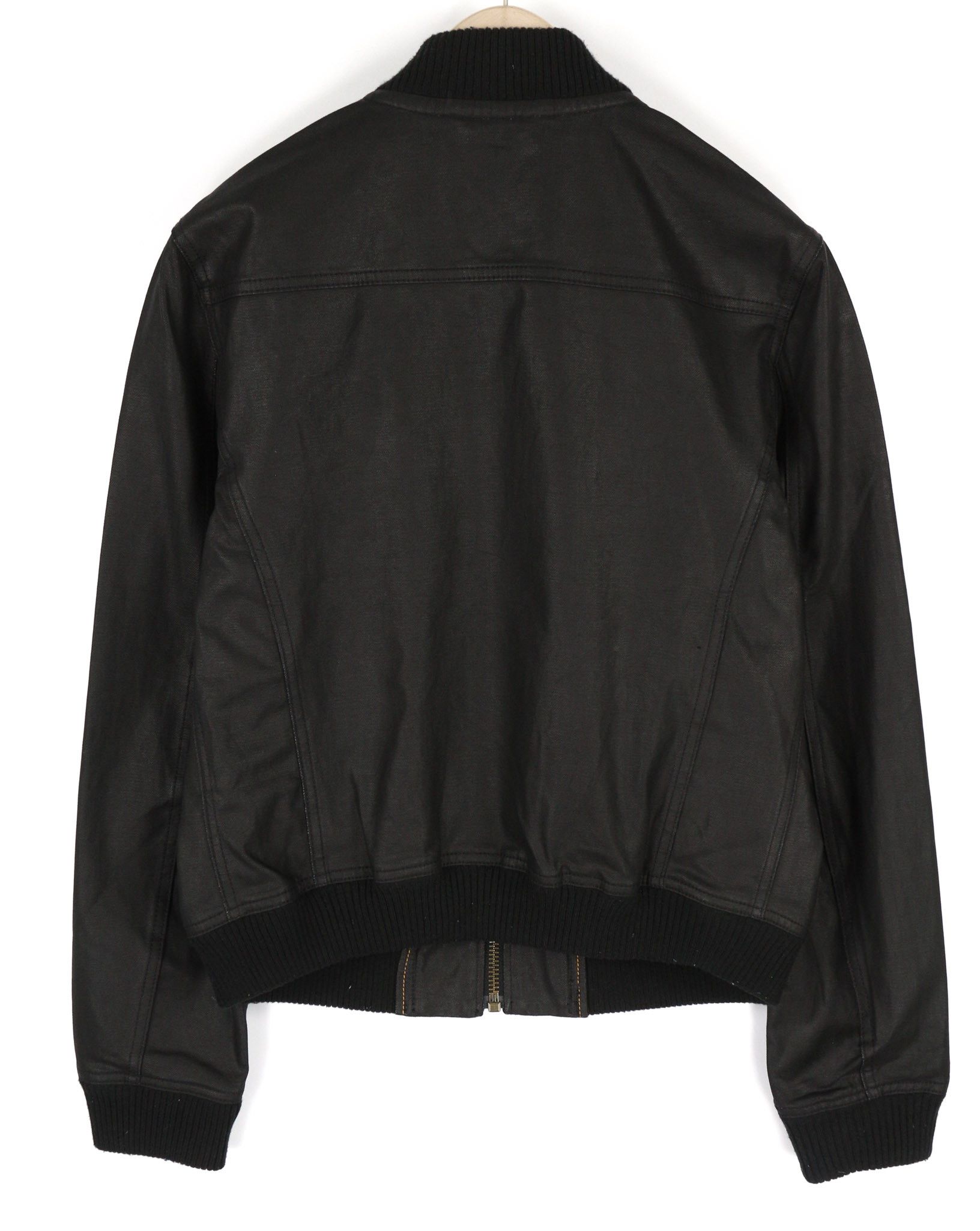 Nudie Jeans SEVERIN COATED DENIM M Black Cotton Bomber 81105 Size US M / EU 48-50 / 2 - 2 Thumbnail