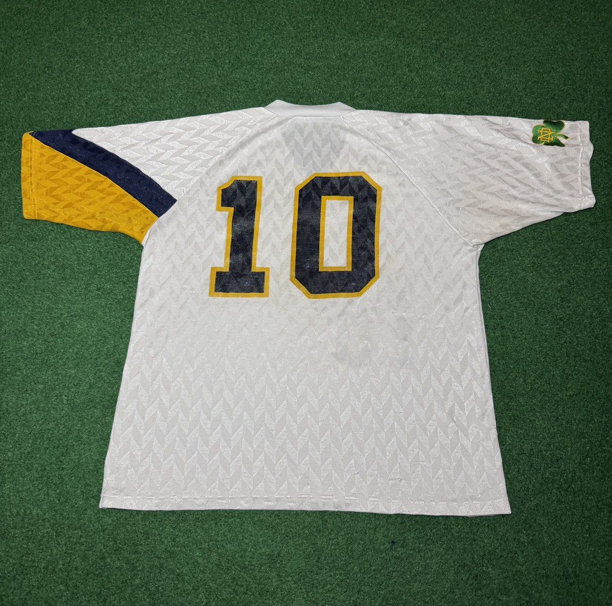 Vintage 90s Notre Dame Irish College Mitre Soccer Jersey
