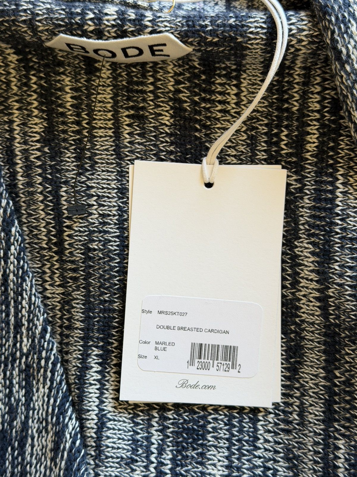 Bode Bode Double Breasted Cardigan in Marled Blue Size US XL / EU 56 / 4 - 8 Thumbnail
