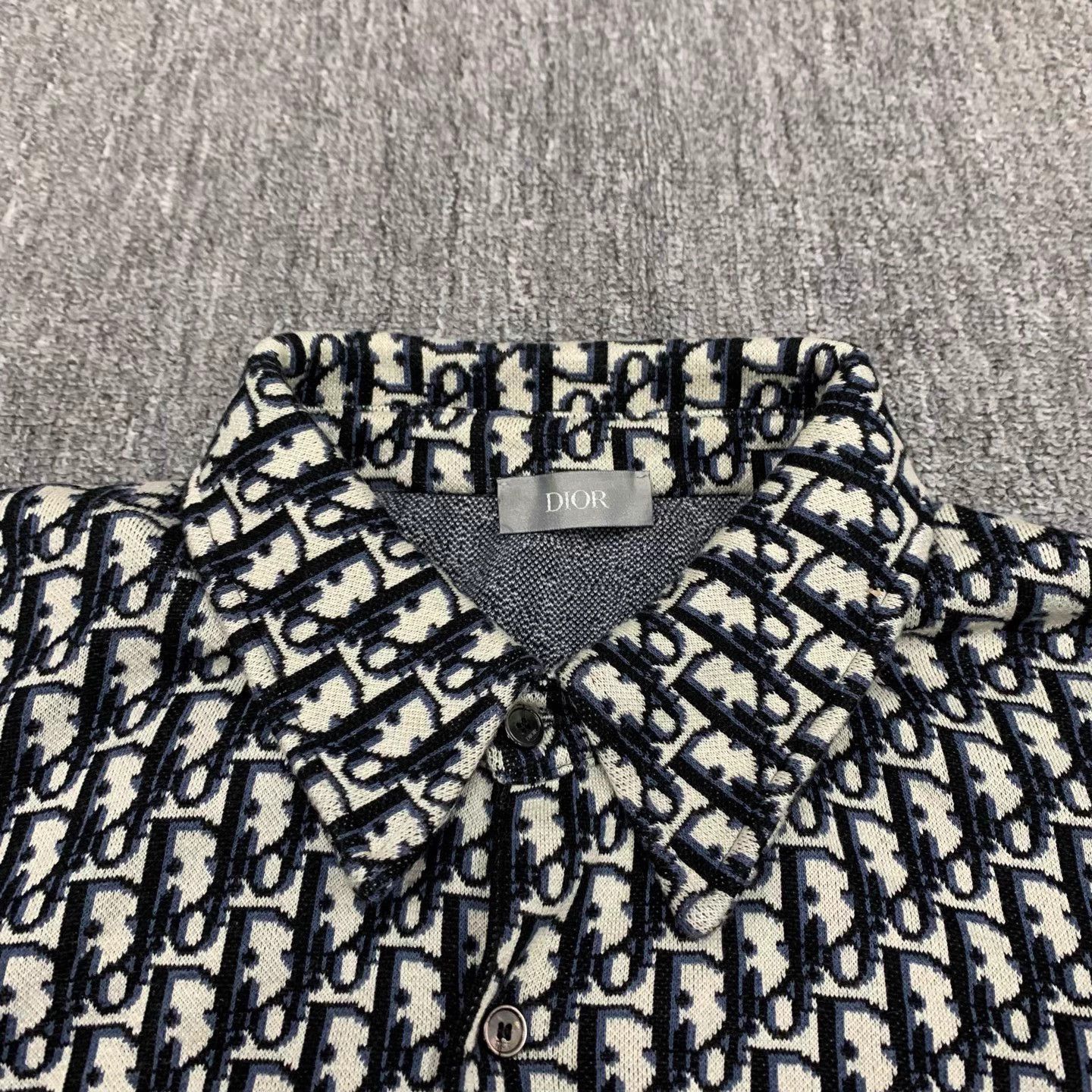 Dior Dior All-Over Monogram Knit Shirt Jacket L 95% New Size US L / EU 52-54 / 3 - 9 Thumbnail