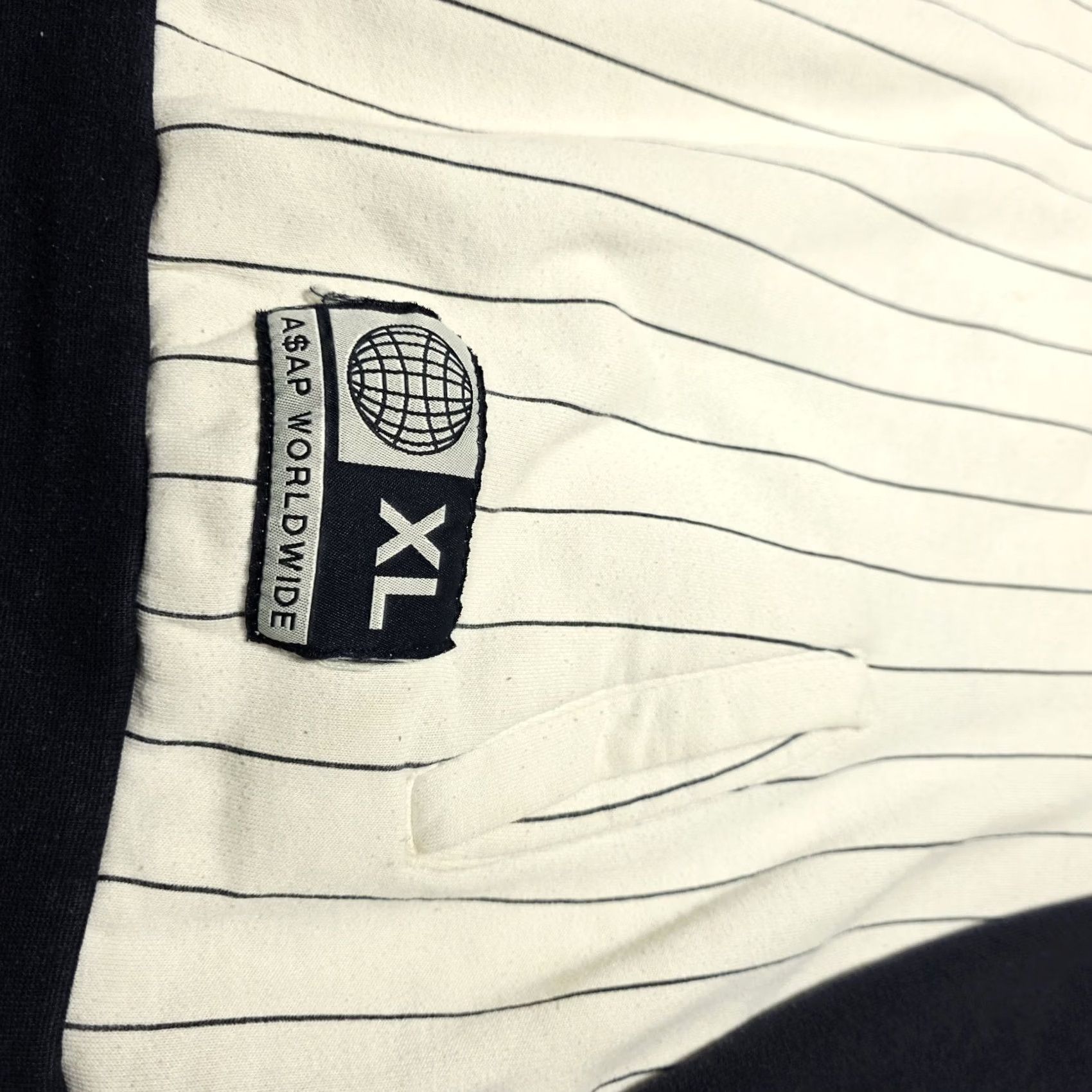 SAS ASAP Worldwide 212 Hoodie Mens Medium USA Rocky Ferg Twelvy Mob Pullover Rap Hooded Cotton Blend Crew Neck Striped Logo Embroidered Size US M / EU 48-50 / 2 - 6 Thumbnail