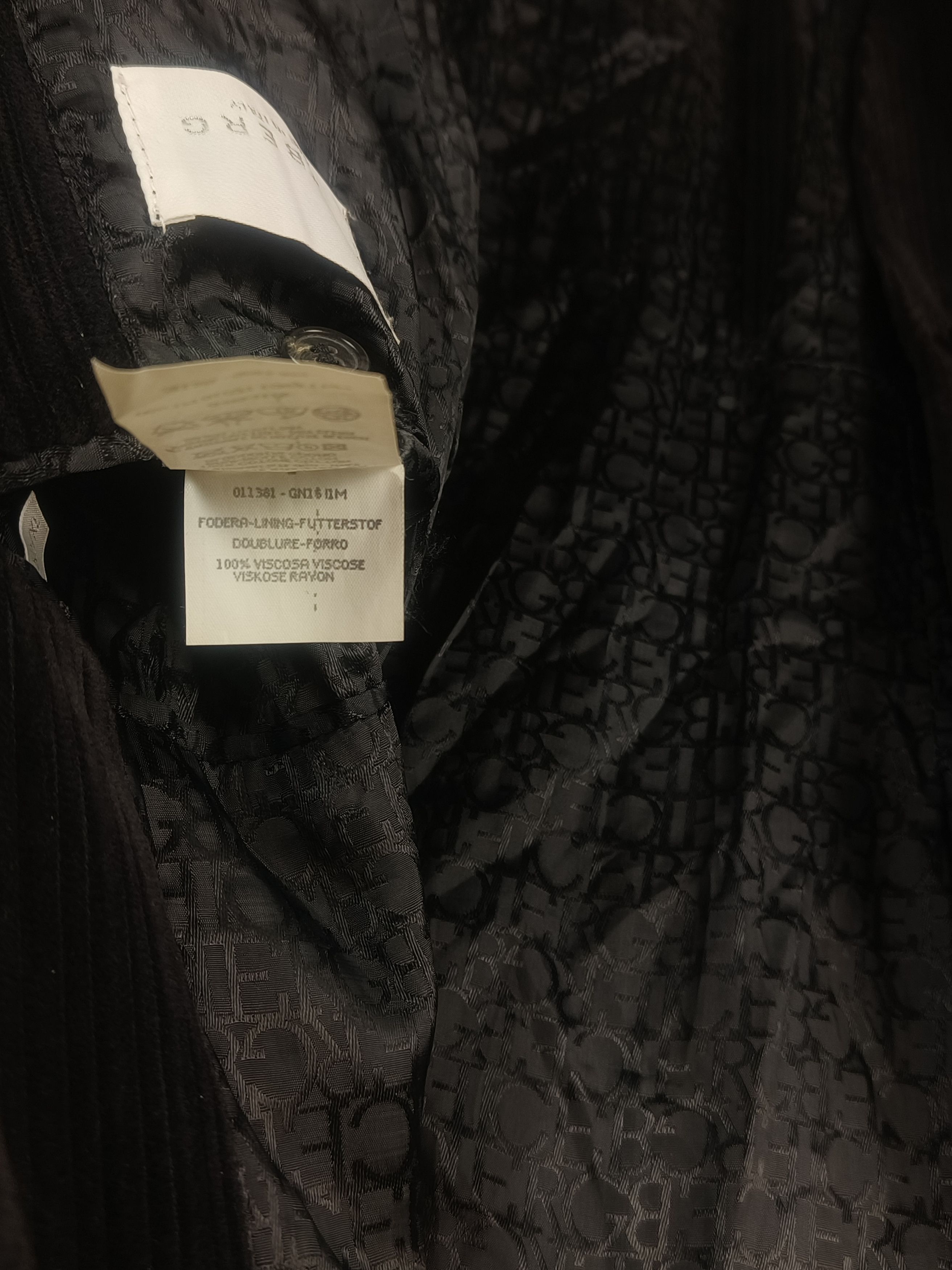 Iceberg Iceberg Vintage 90s Monogram Lining Corduroy Blazer Size 42R - 7 Thumbnail