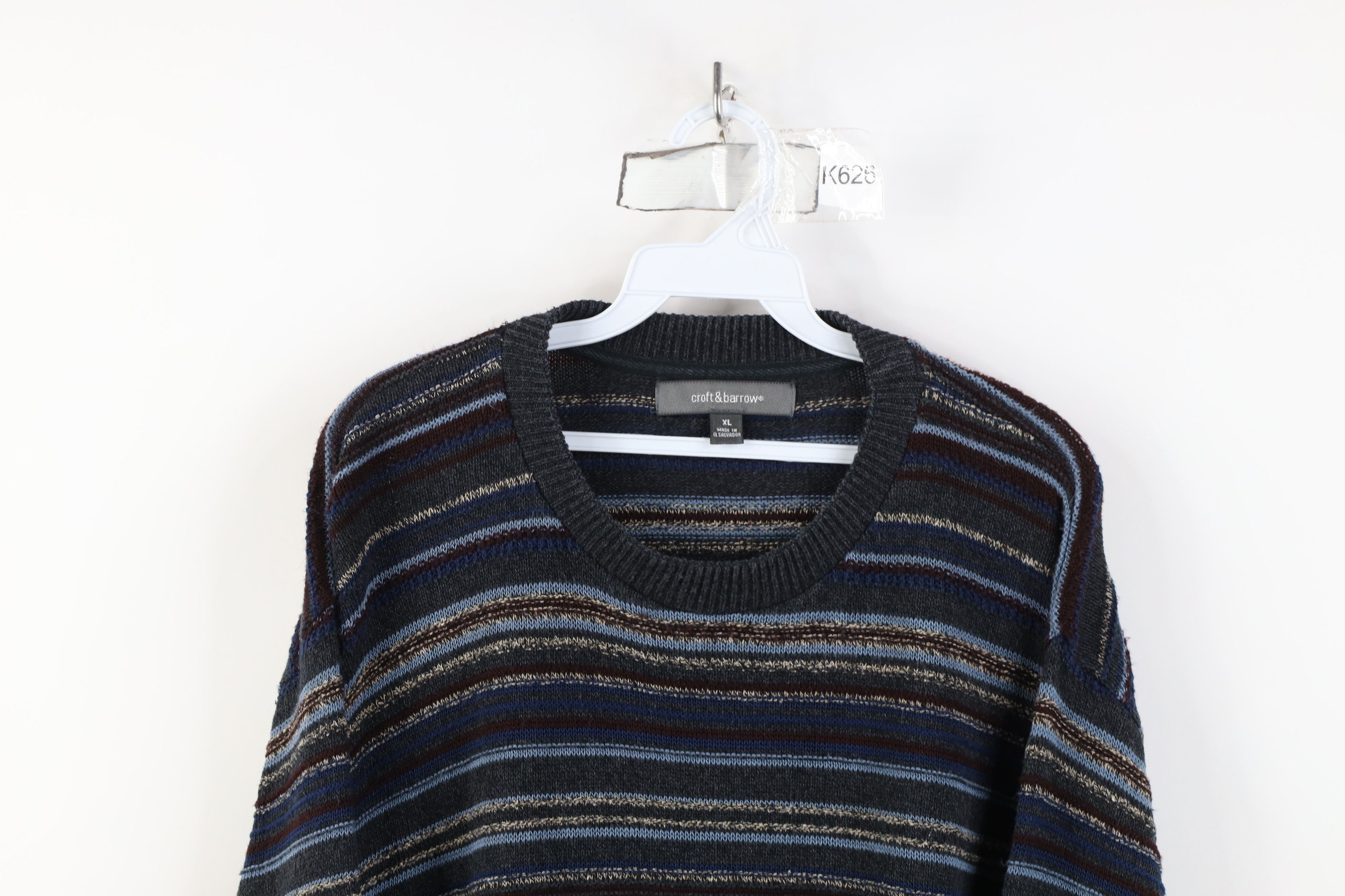 Vintage Vintage 90s Coogi Style Striped Knit Crewneck Sweater Size US XL / EU 56 / 4 - 2 Thumbnail