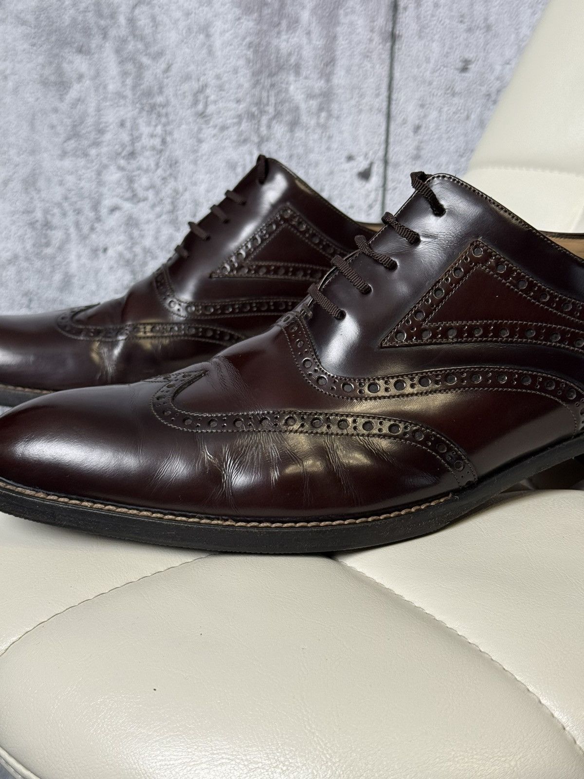 Gucci Gucci Leather Brogue Oxford Dress Shoes Men’s Size 46E Size US 13 / EU 46 - 4 Thumbnail