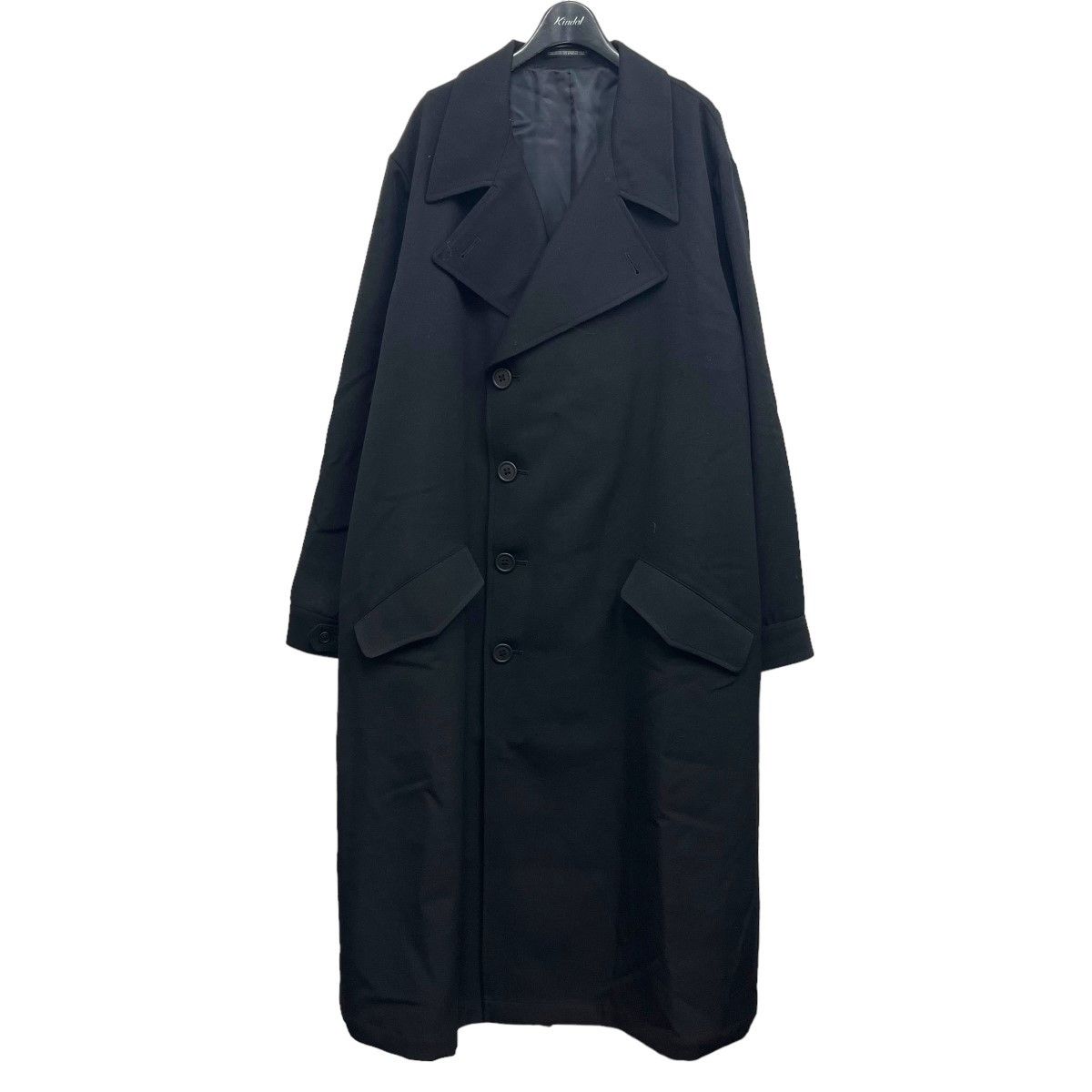 image of Yohji Yamamoto Pour Homme 2023Aw Army Gabardine Coat in Black, Men's (Size Large)