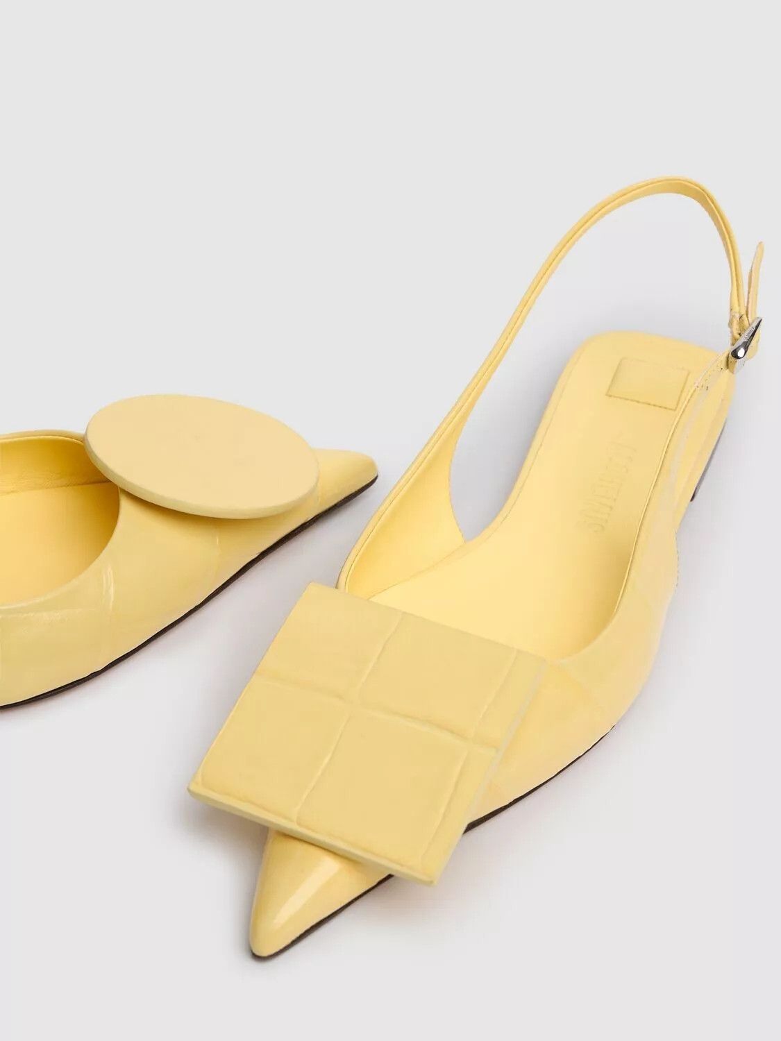 Jacquemus JACQUEMUS Duelo $820 Light Yellow Slingback Flats New Auth Size US 5 / IT 35 - 2 Thumbnail