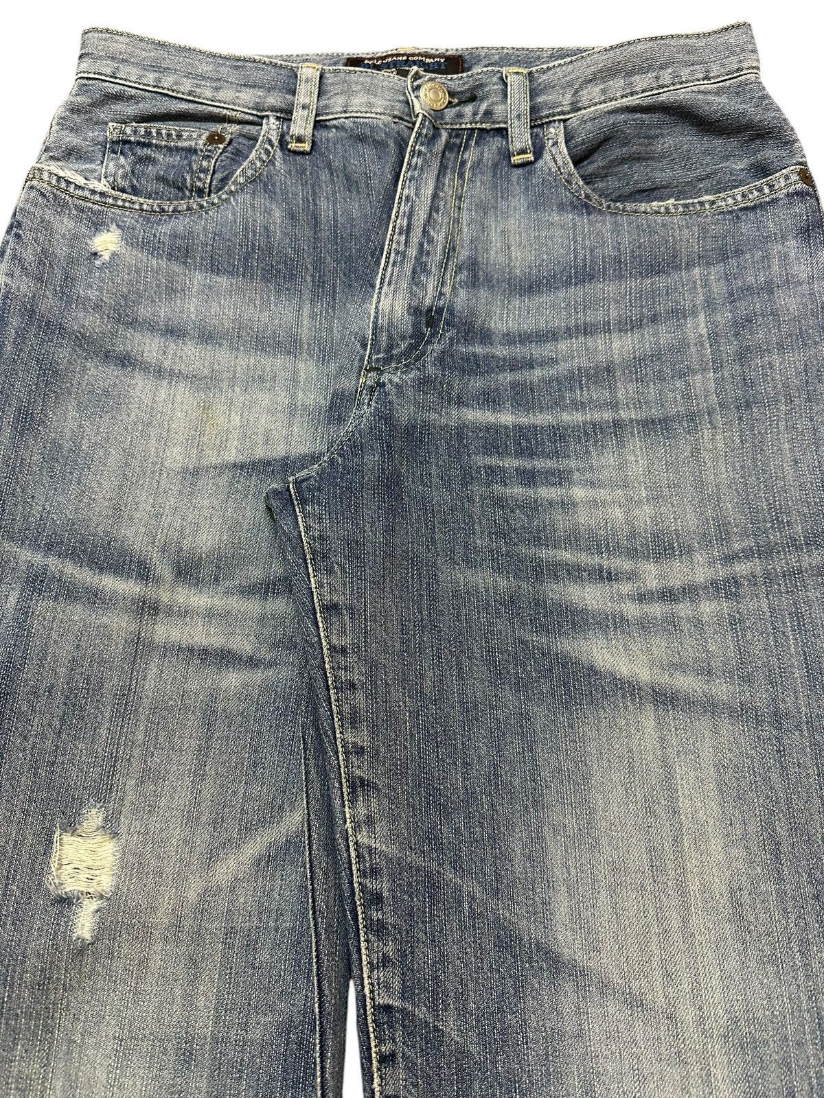 Polo Ralph Lauren Vintage RL Ralph Lauren Blue Faded Wash Distress Jeans Size US 30 / EU 46 - 4 Thumbnail