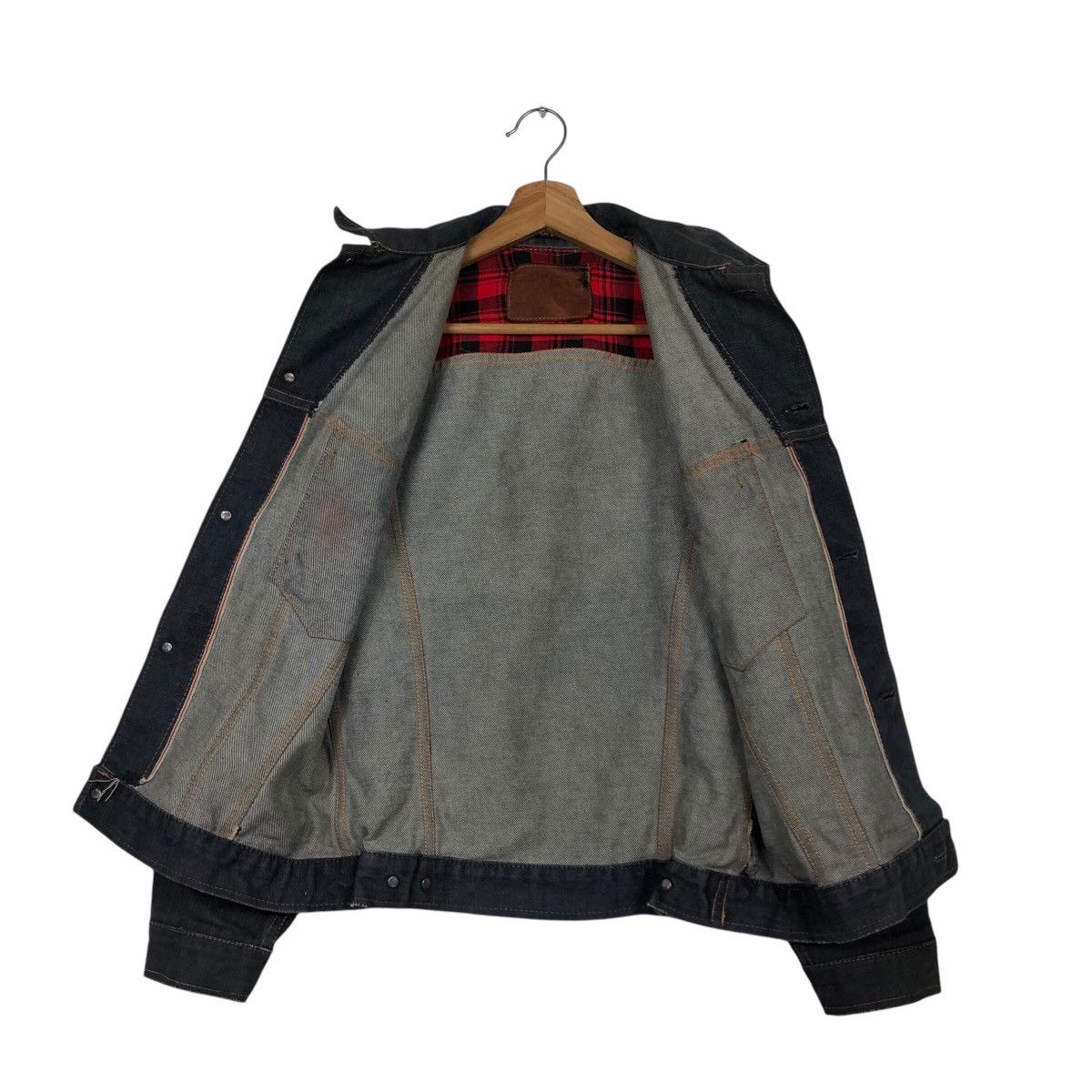 Japanese Brand 📌Vintage Biker Denim Jacket Trucker Tar Dush Issey Miyake Size US M / EU 48-50 / 2 - 14 Thumbnail